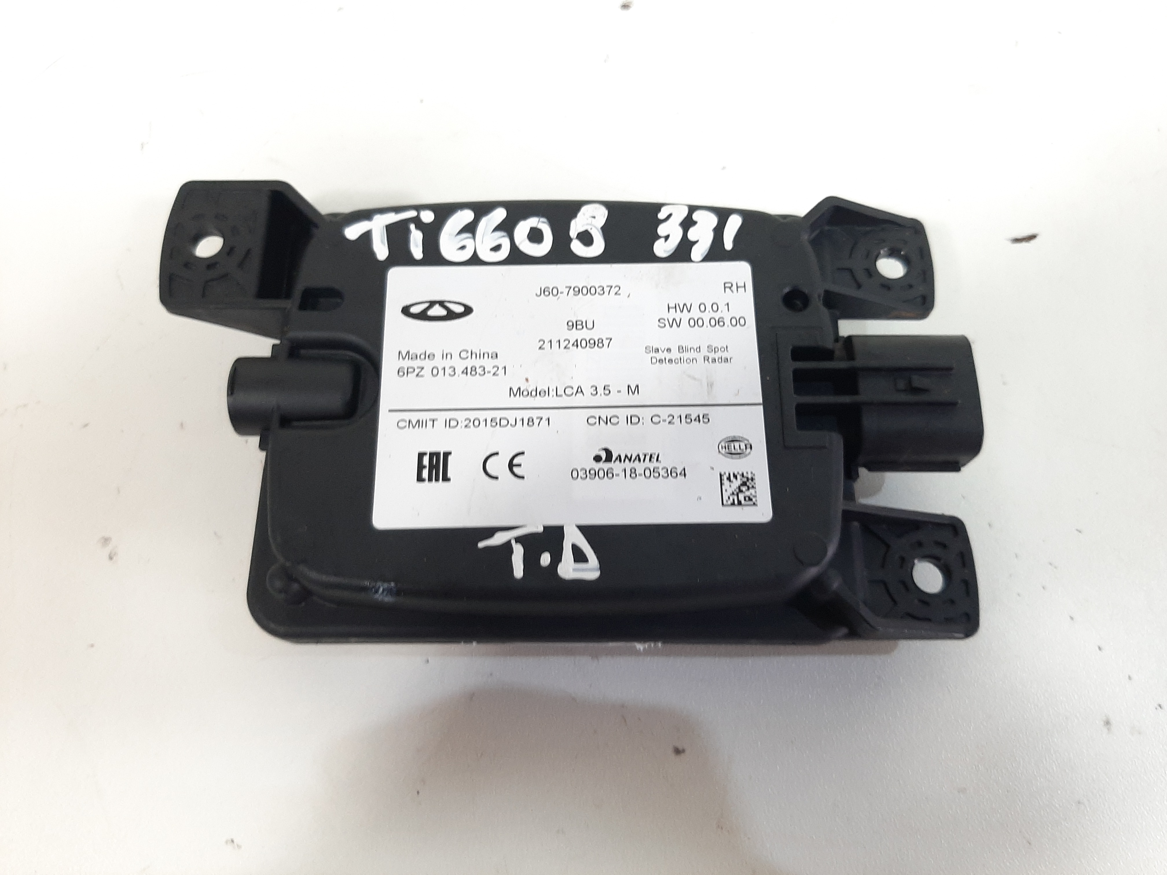 Módulo Ponto Cego Traseiro Direito Chery Tiggo 8 2019 2022 7