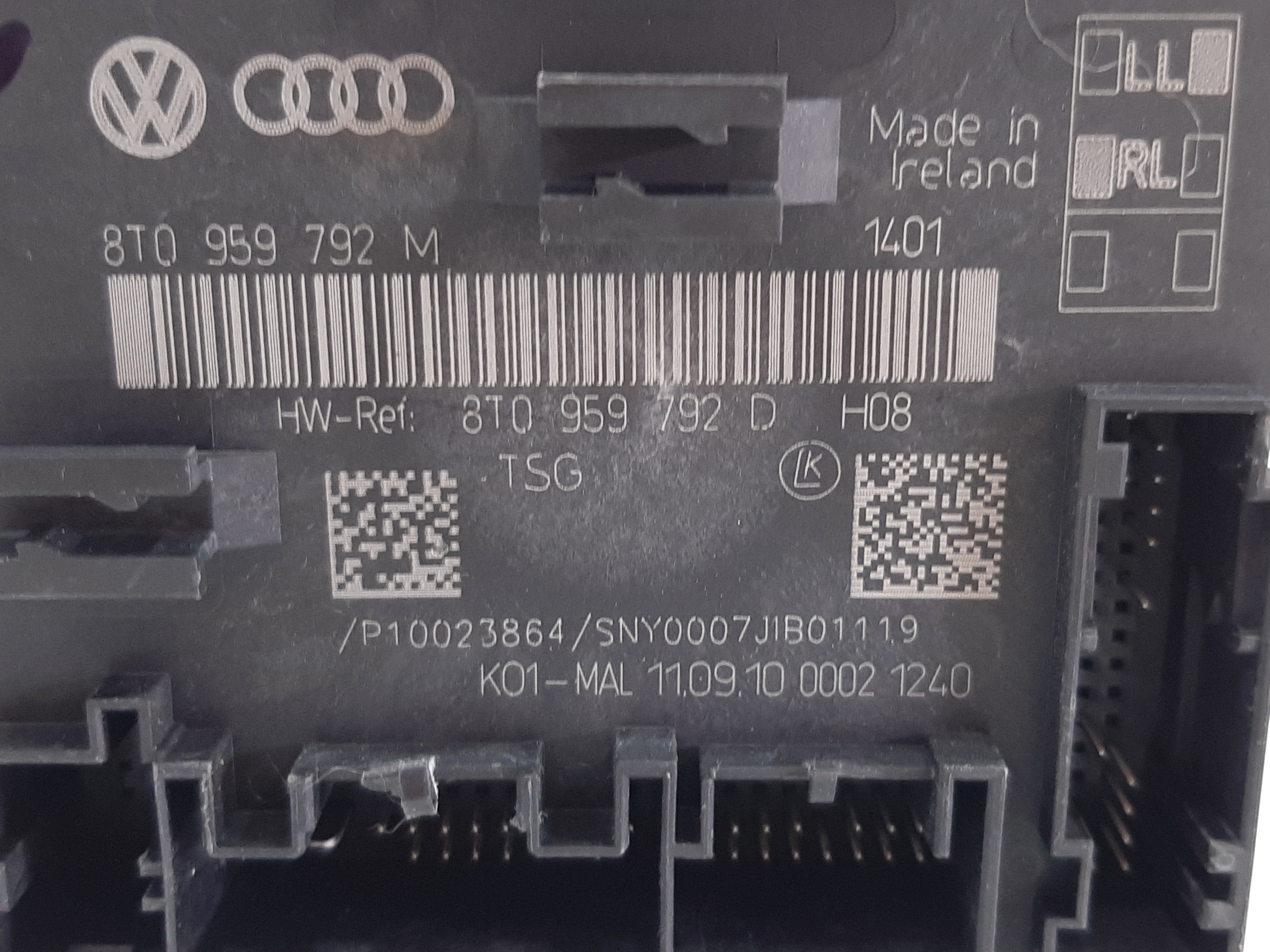 Módulo Porta Dianteira Direita Audi A4 2008 A 2015 8t0959792 9