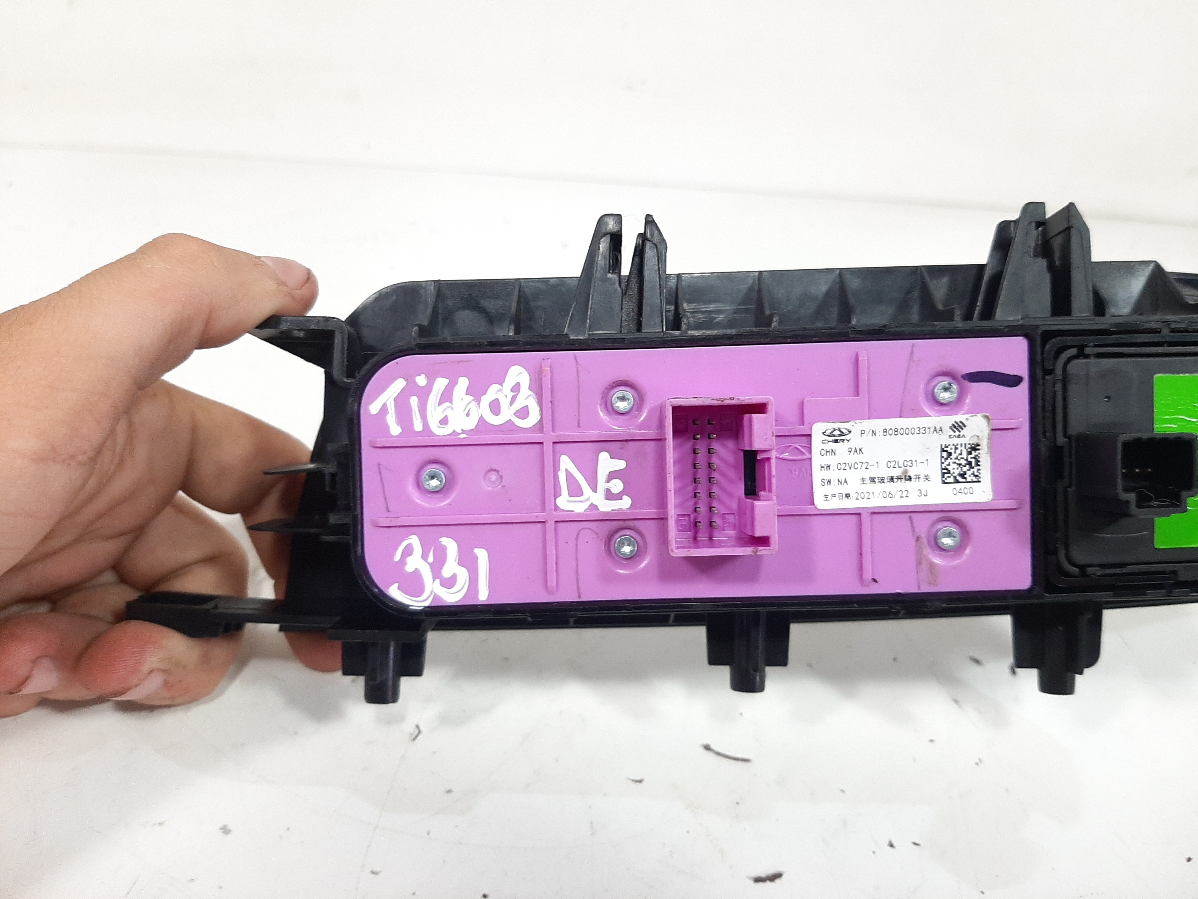 Comando Vidro Elétrico Diant. Esquerdo Tiggo 8 2019 A 2022 9