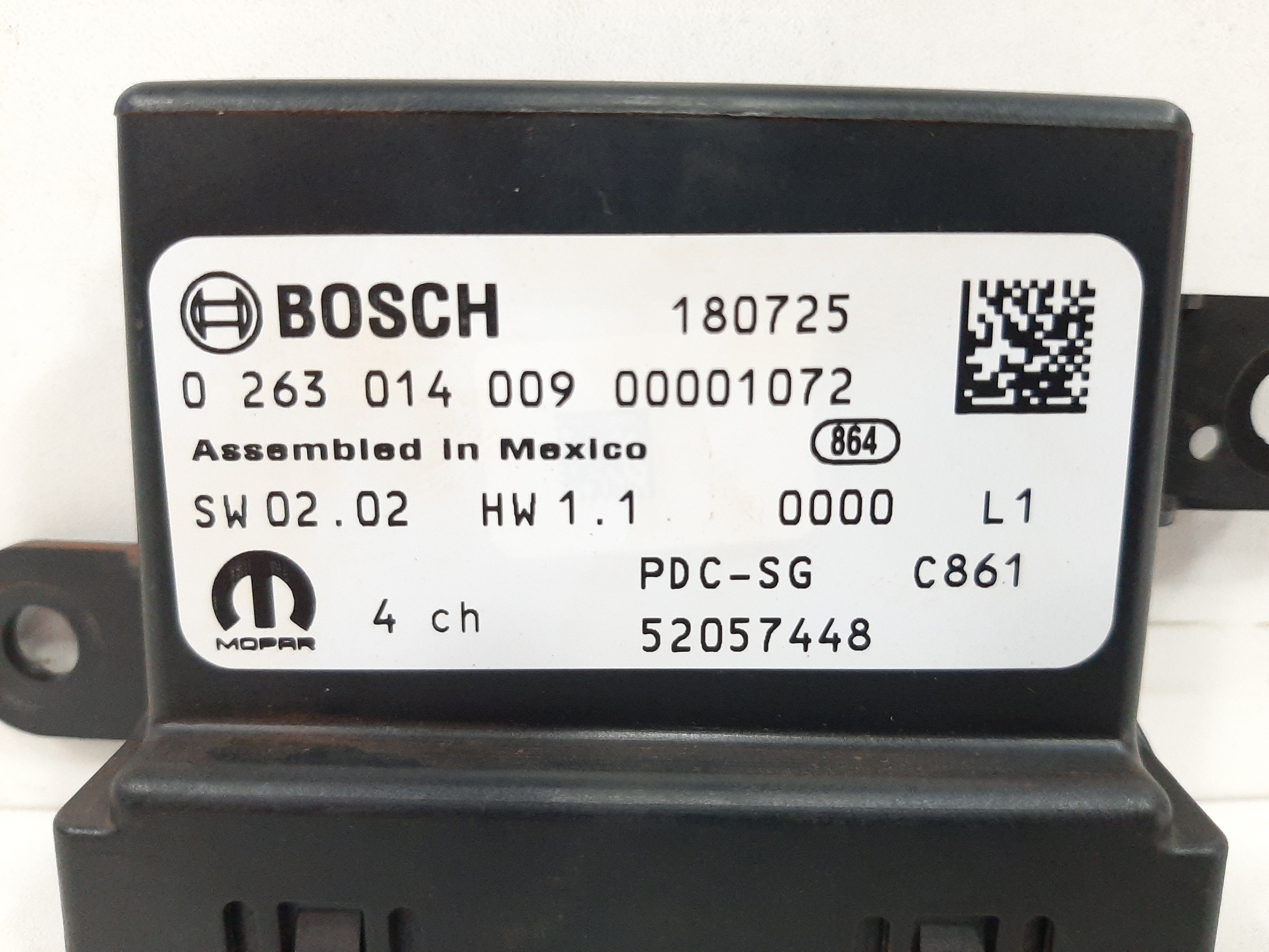Modulo Estacionamento Fiat Toro 2017 2018 A 2021 0263014009 3