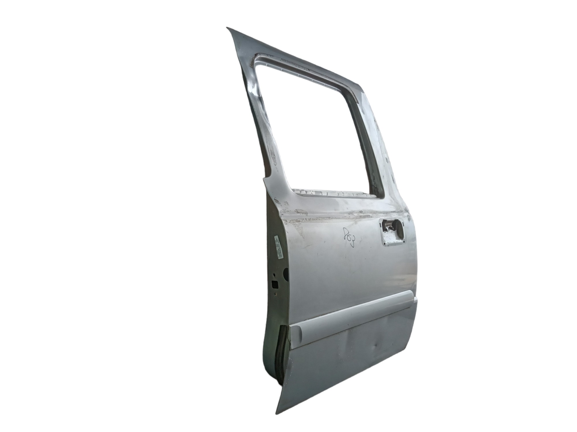 Porta Traseira Esquerda Ford Ranger 2009 Para Recuperar Traseira Esquerdo Prata 2