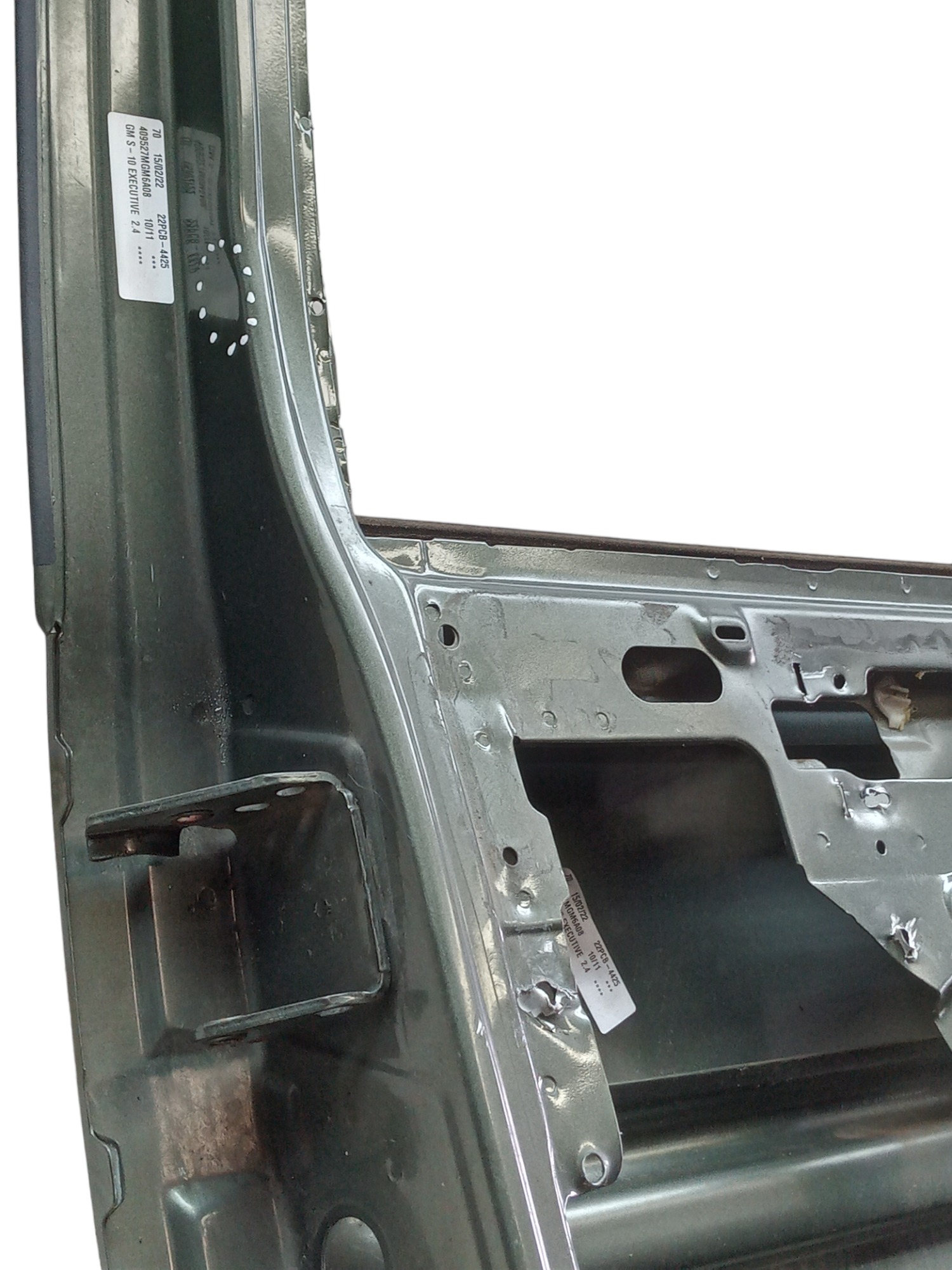 Porta Traseira Direita Chevrolet S10 2011 Para Recuperar Traseira Direito Verde 10