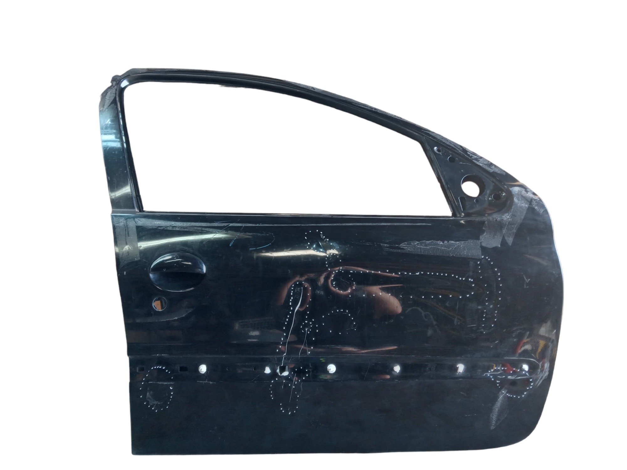 Porta Dianteira Direita Peugeot 207 2010 Para Recuperar Dianteira Direito Preto 1