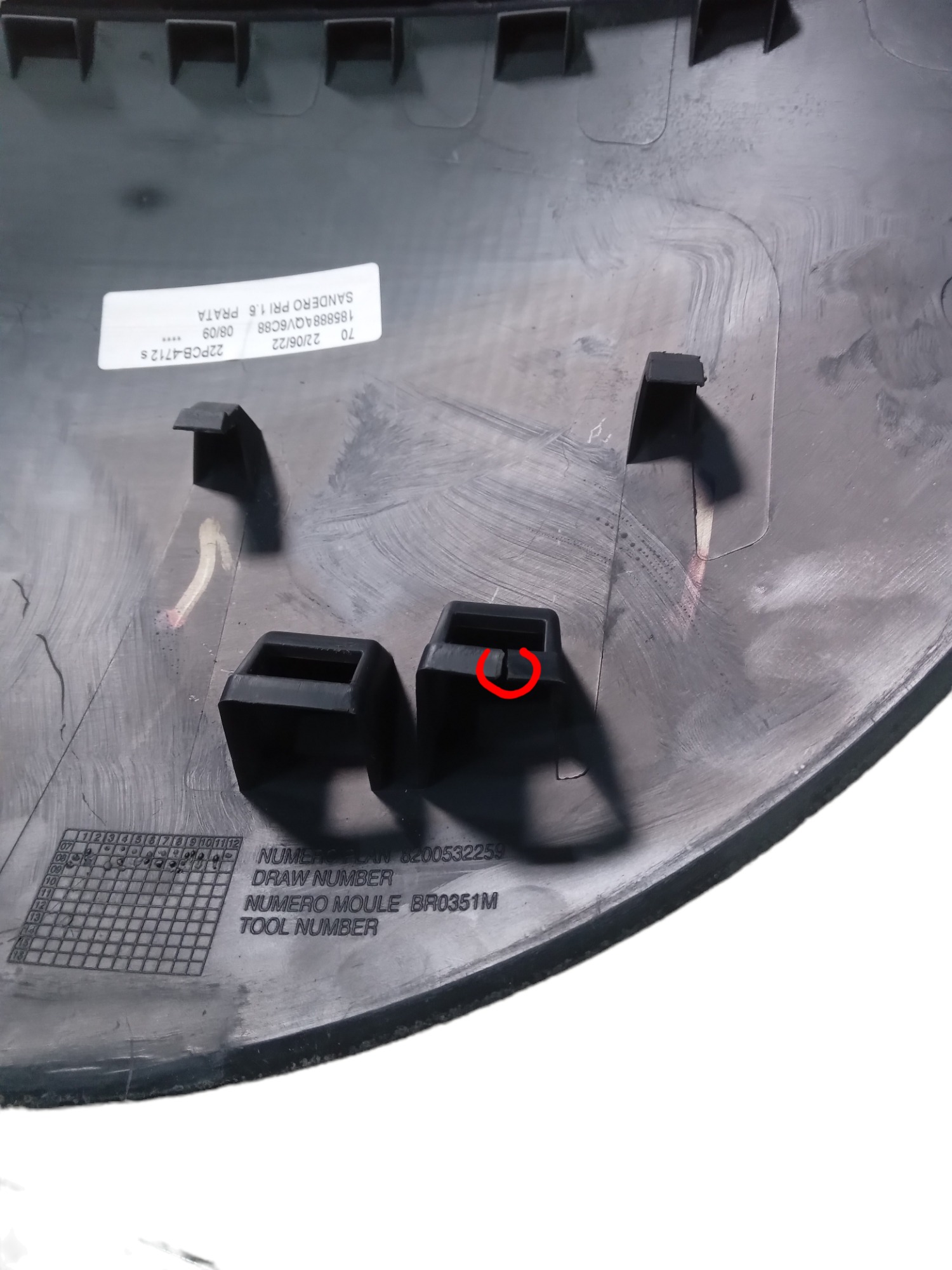 8200532259 Capa Moldura Painel Instrumentos Sandero 08/12 3