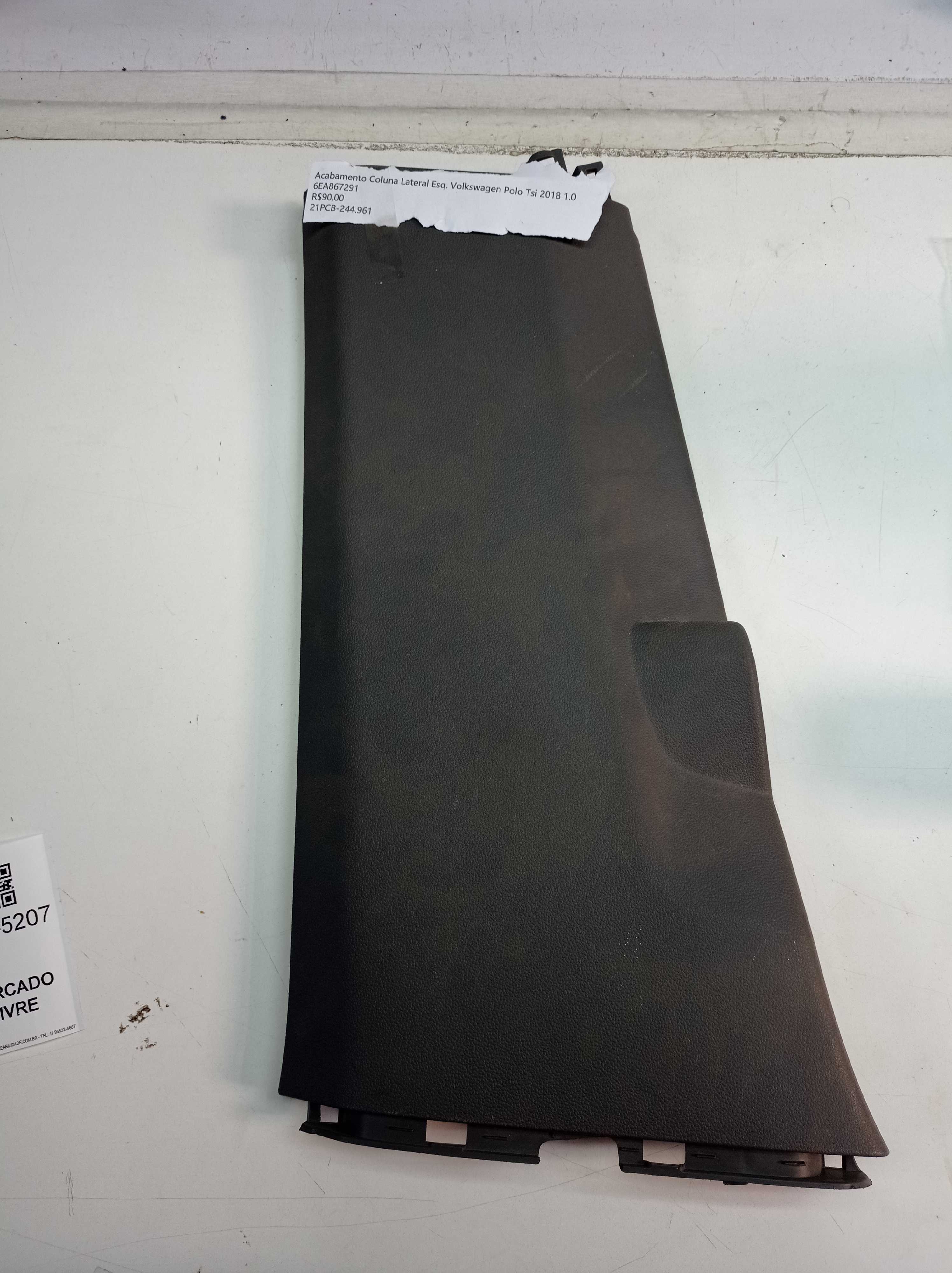 Acabamento Coluna Lateral Esq Vw Polo Tsi 2018 1.0 6ea867291 1