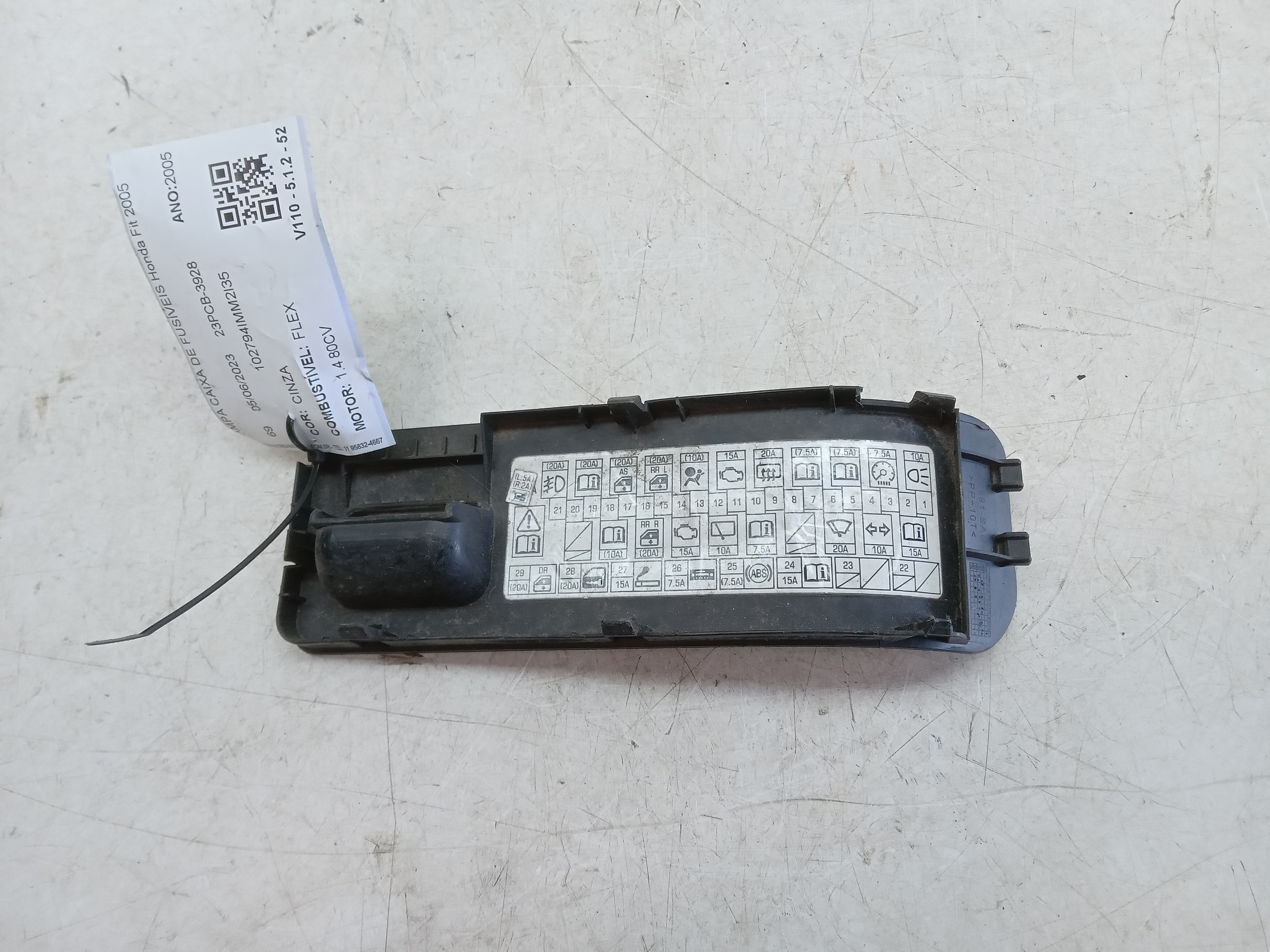 TAMPA CAIXA FUSÍVEIS Honda Fit 2005 2