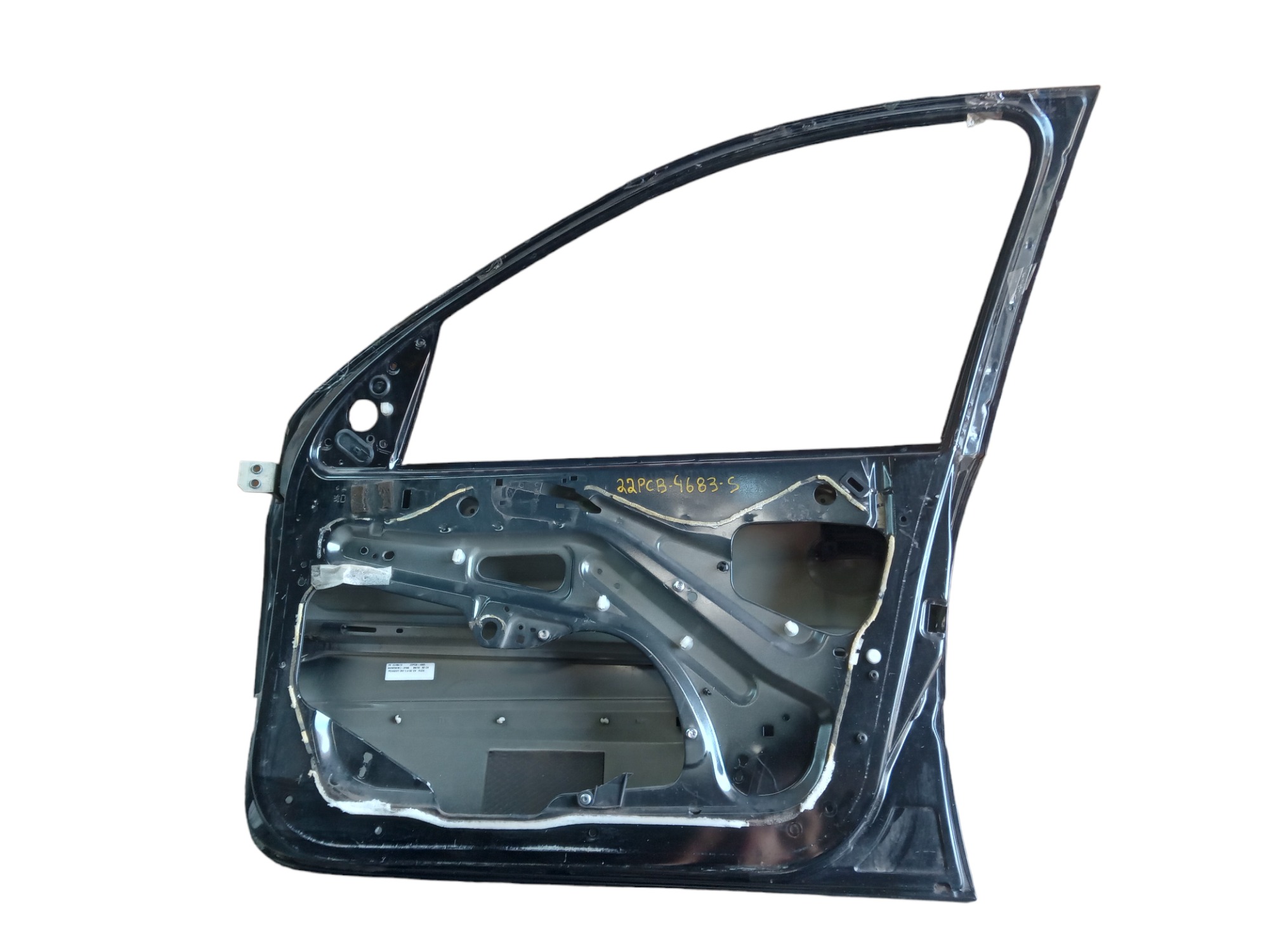 Porta Dianteira Direita Peugeot 207 2010 Para Recuperar Dianteira Direito Preto 4