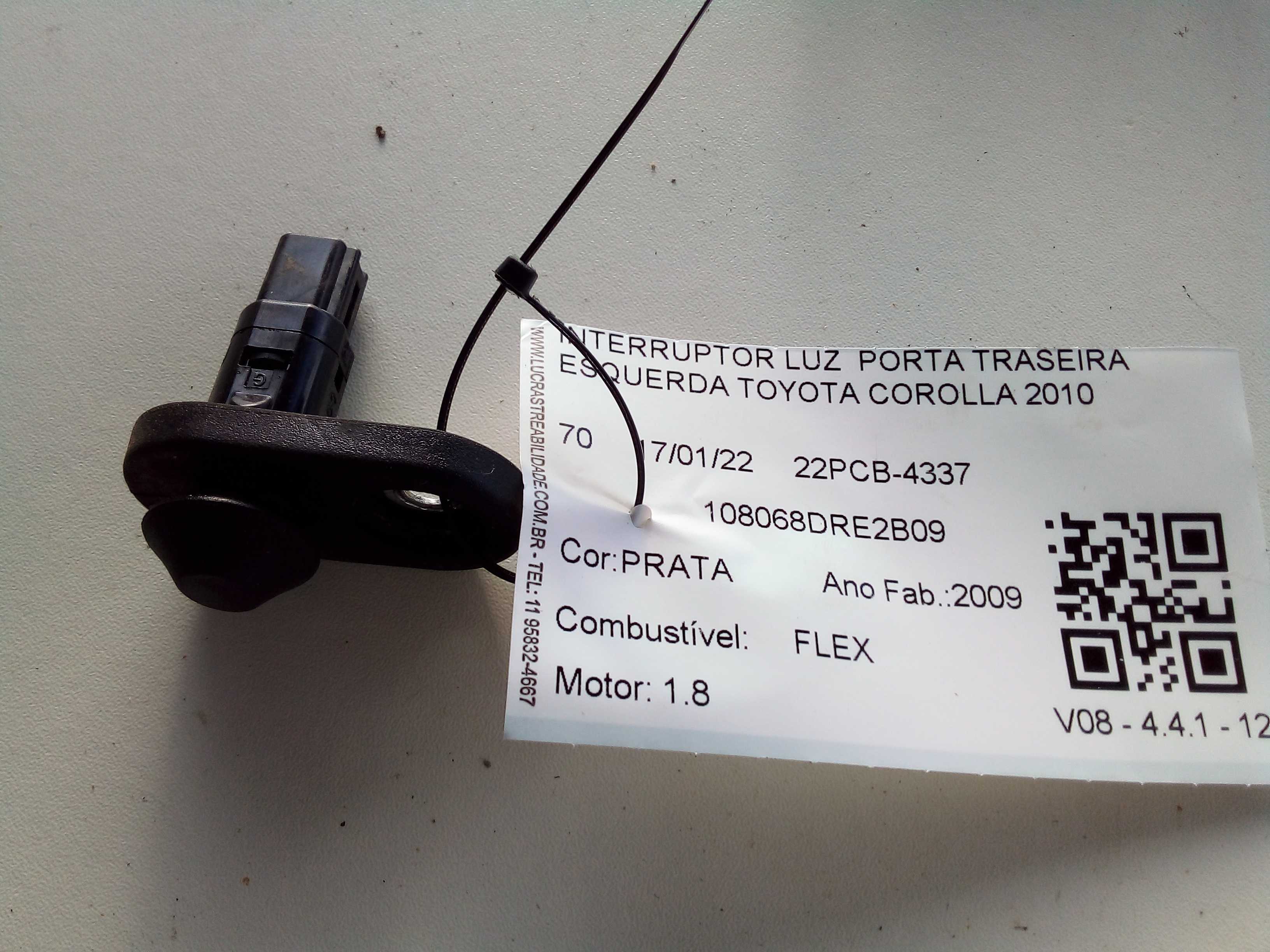 Interruptor Luz  Porta Traseira Esquerda Toyota Corolla 2010 1