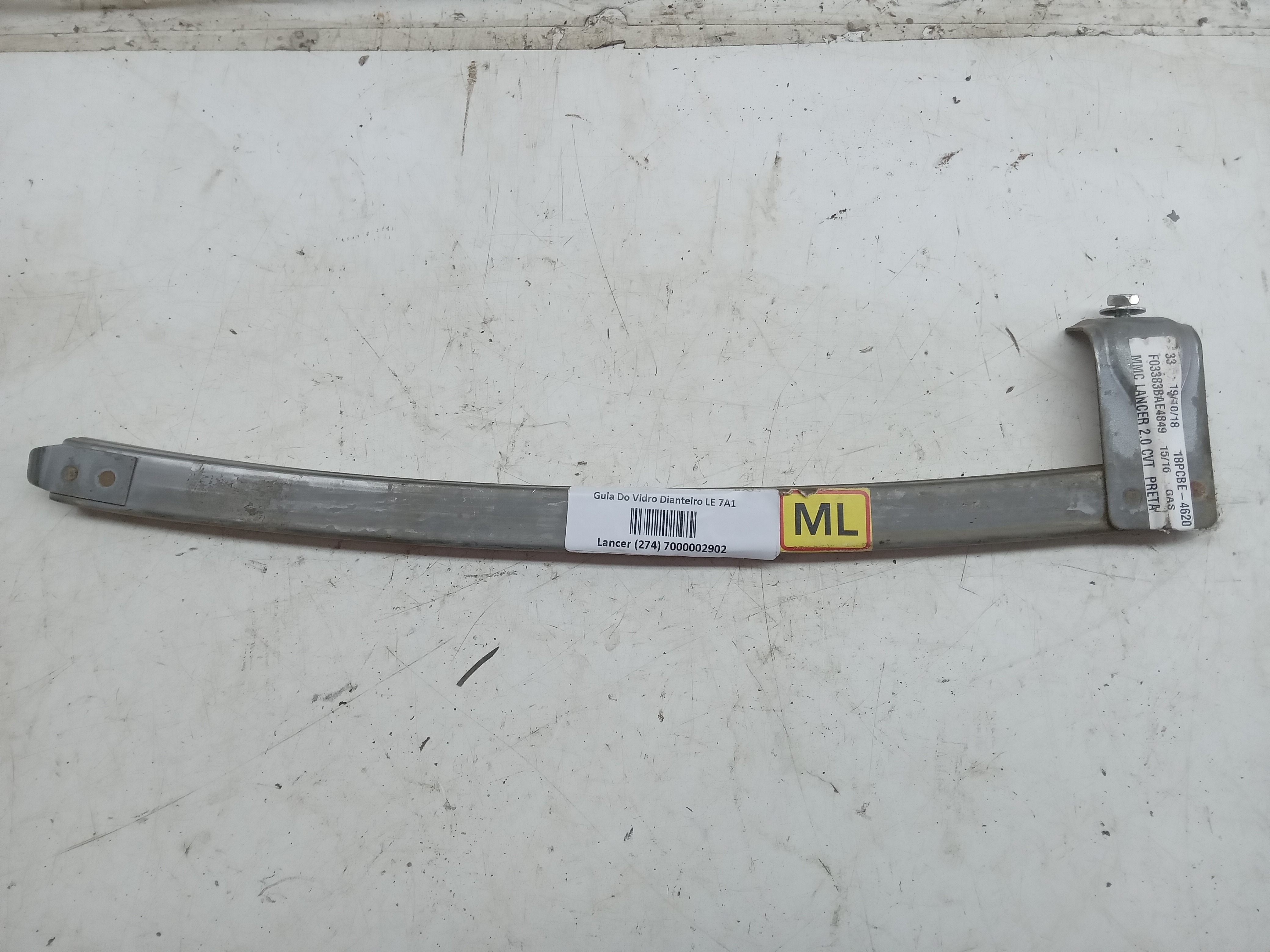 Canaleta Guia Vidro Dianteiro LE Mitsubishi Lancer 2016 2