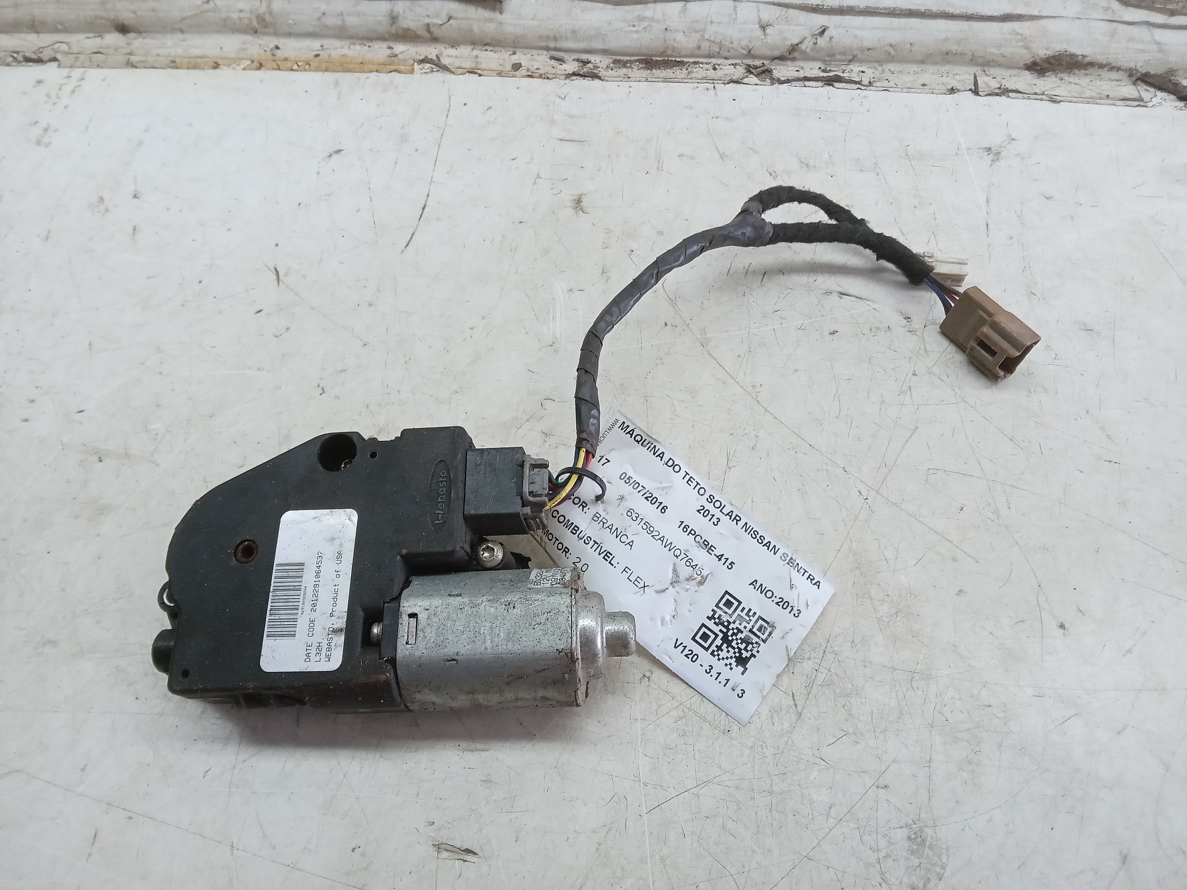 MOTOR TETO SOLAR NISSAN SENTRA 2013 1