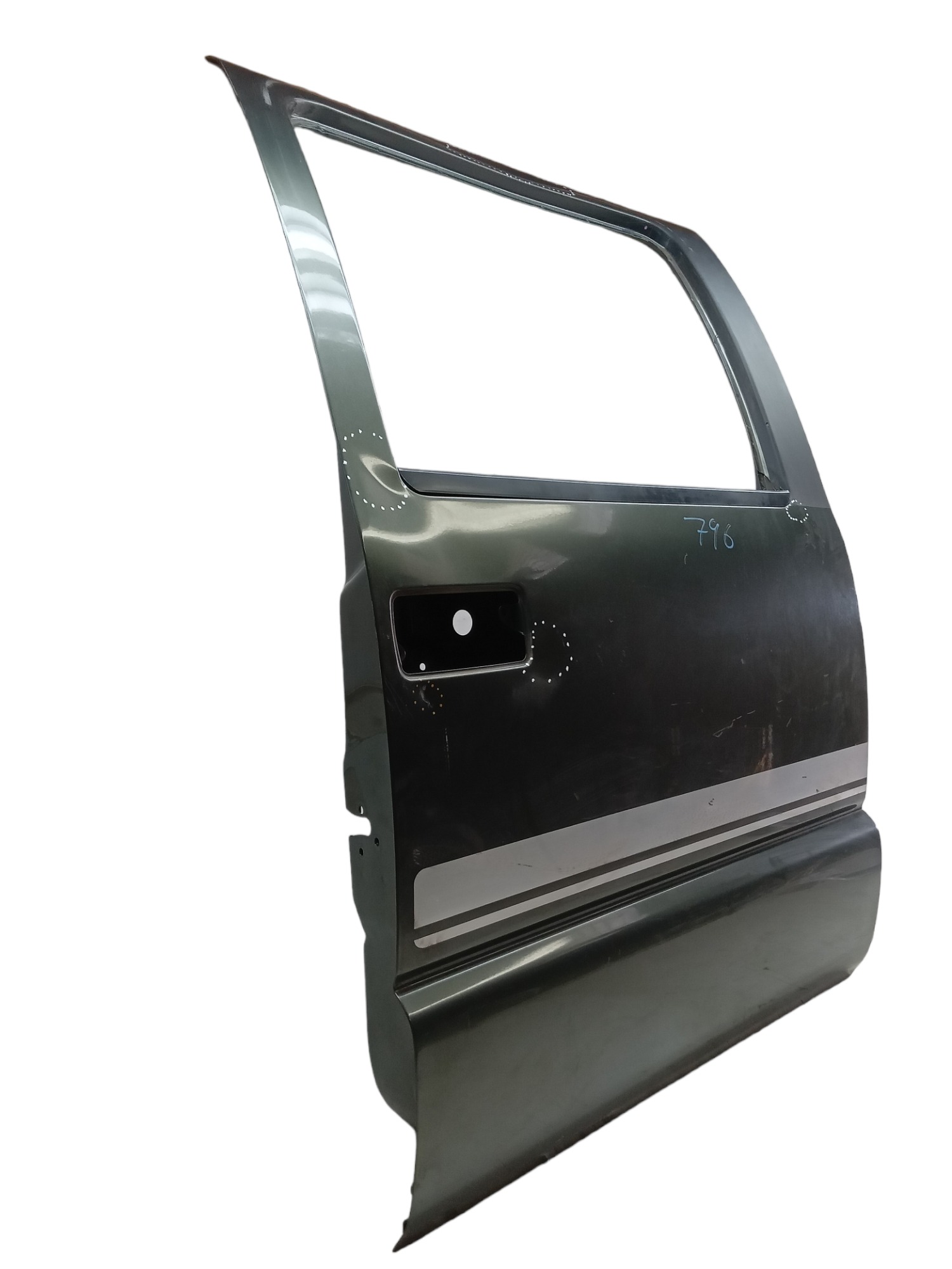 Porta Traseira Direita Chevrolet S10 2011 Para Recuperar Traseira Direito Verde 4