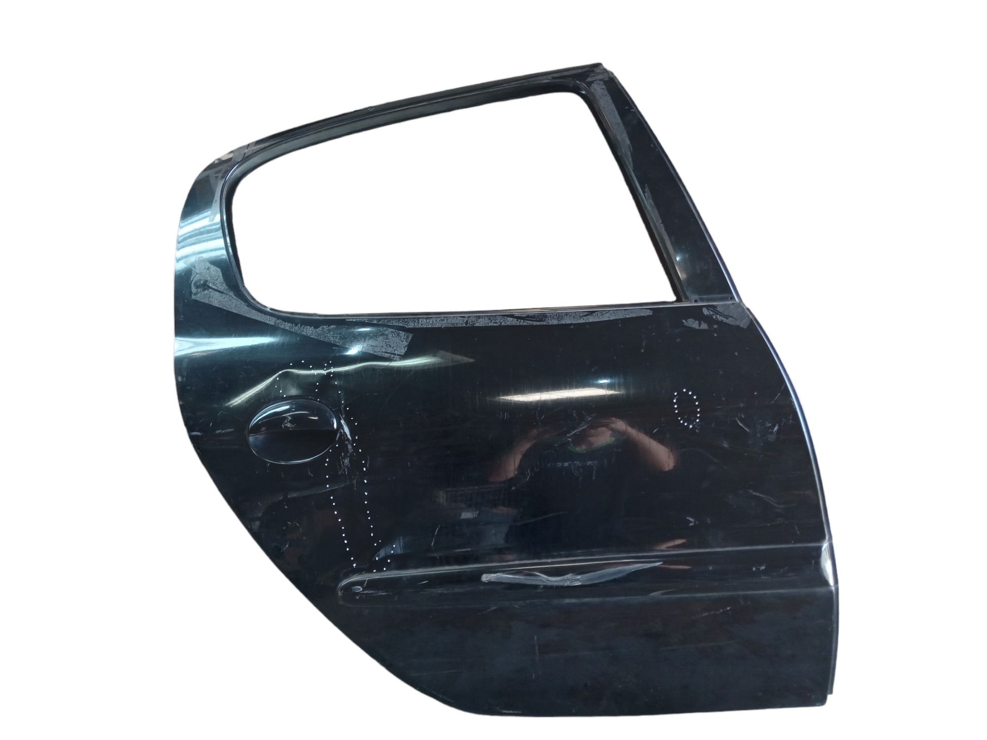Porta Traseira Direita Peugeot 207 2010 Para Recuperar Traseira Direito Preto 1