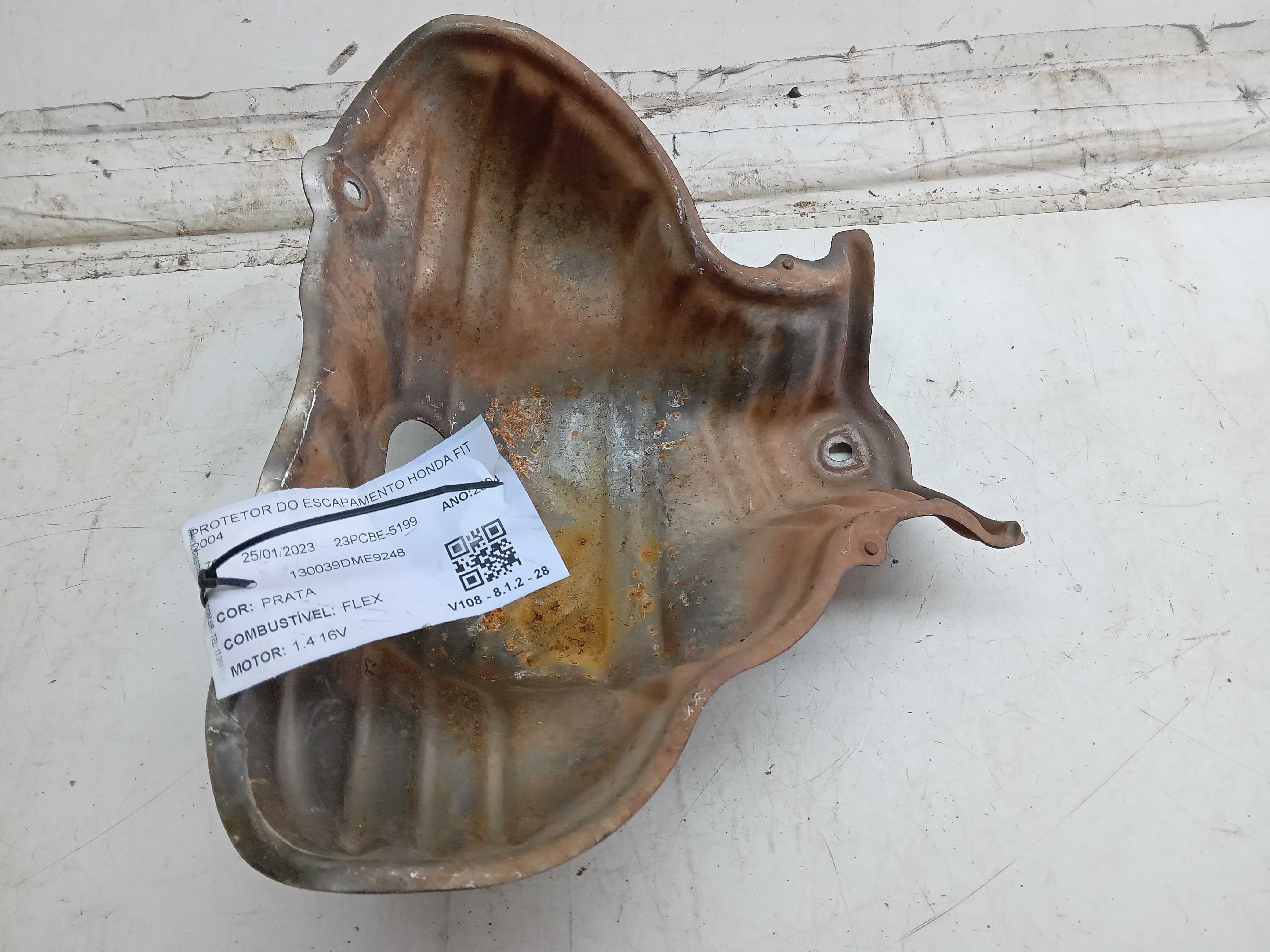 DEFLETOR CALOR ESCAPAMENTO HONDA FIT 2004