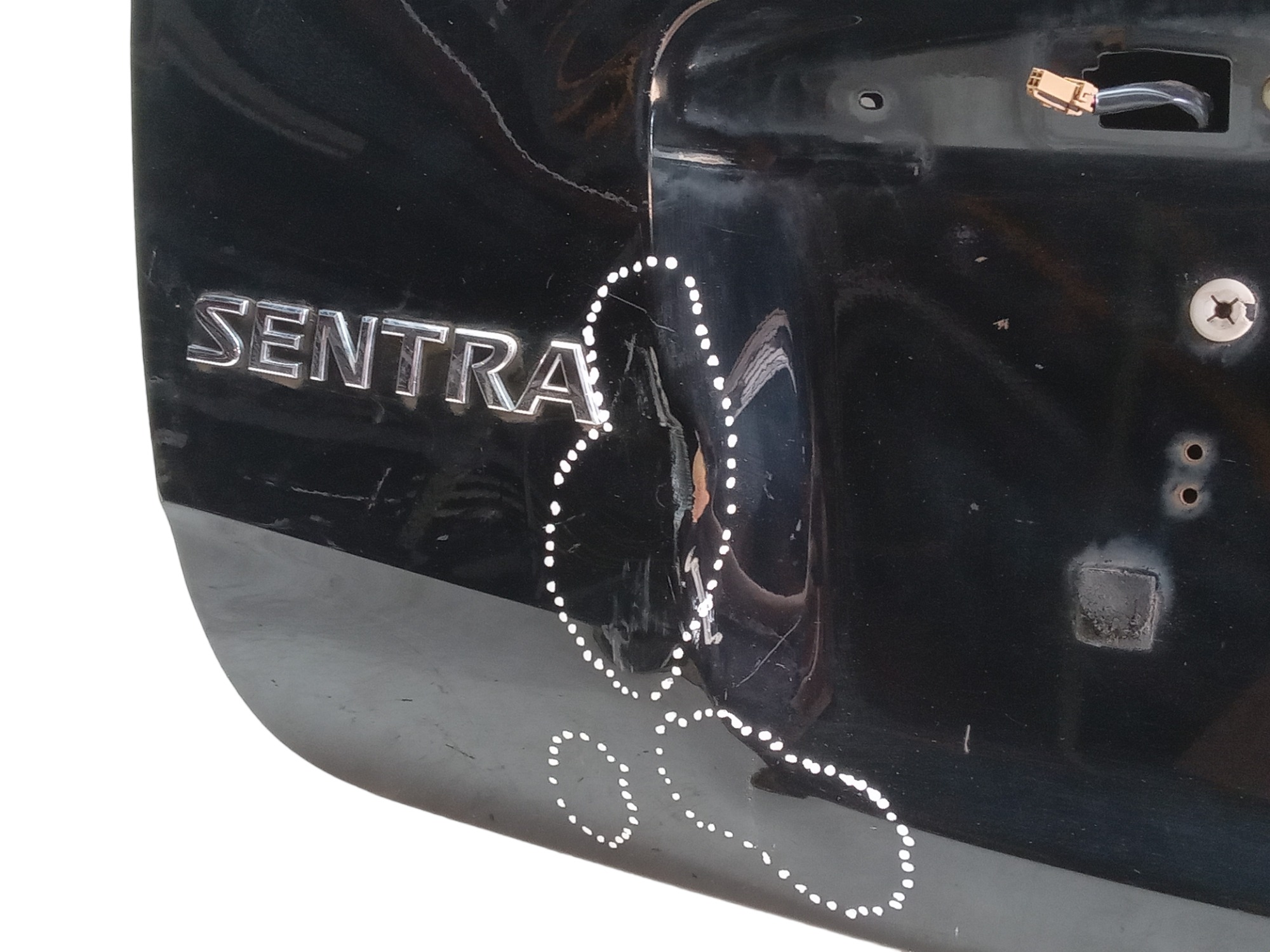 Tampa Traseira Nissan Sentra 2008 Para Recuperar  Preta 7