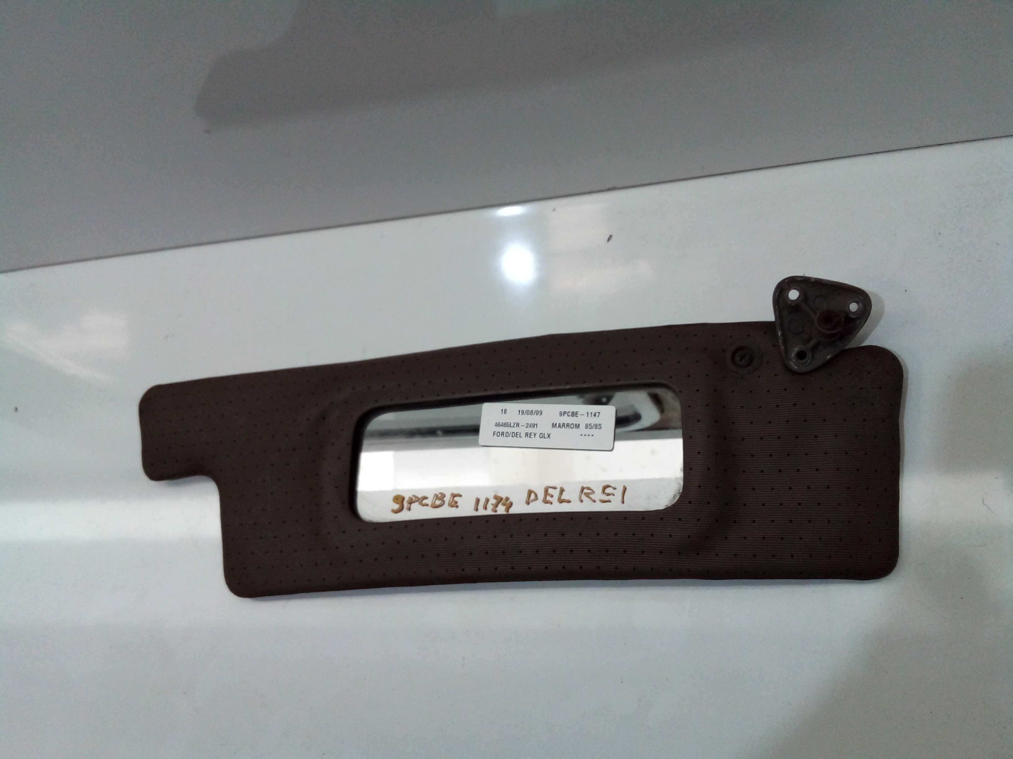 Para Sol Lado Direito Ford Del Rey Glx Com Espelho.   Marrom 1