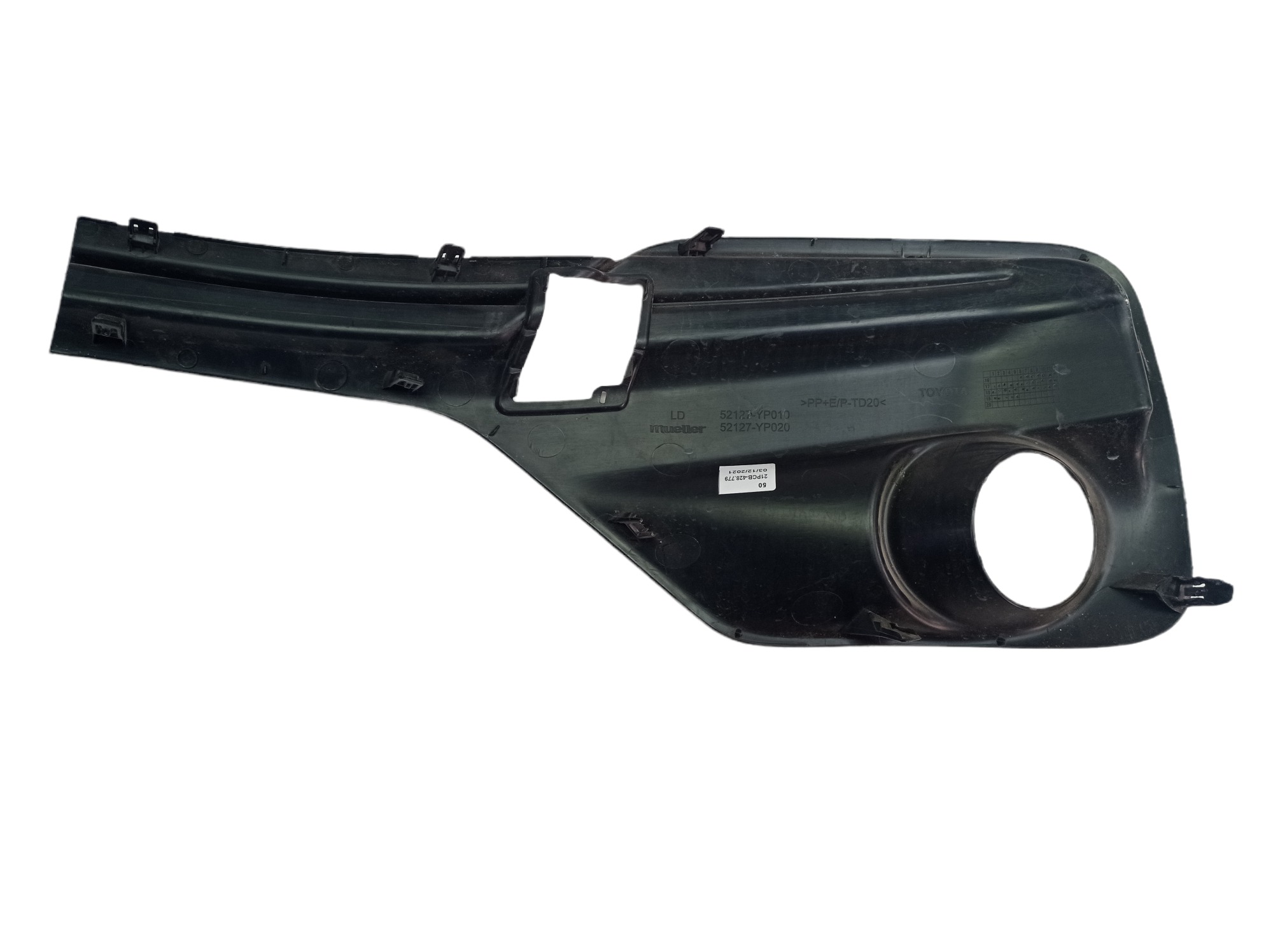 Moldura Parachoque Farol Milha Dir Toyota Etios 2016 A 2020 2