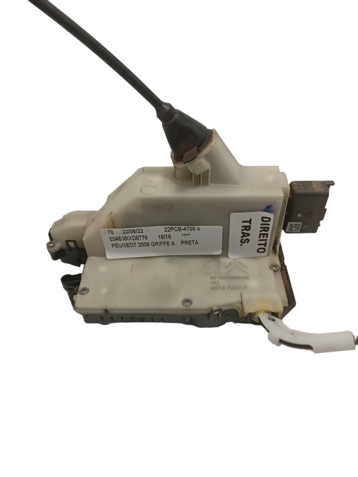 981020968000 Fechadura Tras Dir C/ Maçaneta Peugeot 2008 4