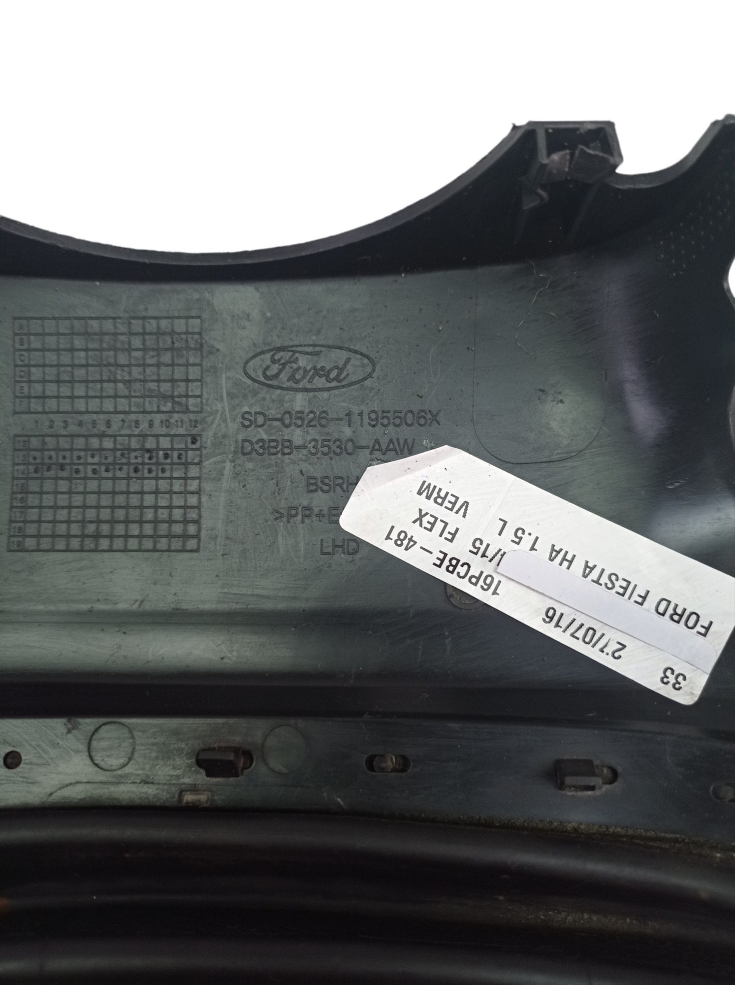 Moldura Coluna Superior Ford Fiesta 2015 D3bb3530aaw 7