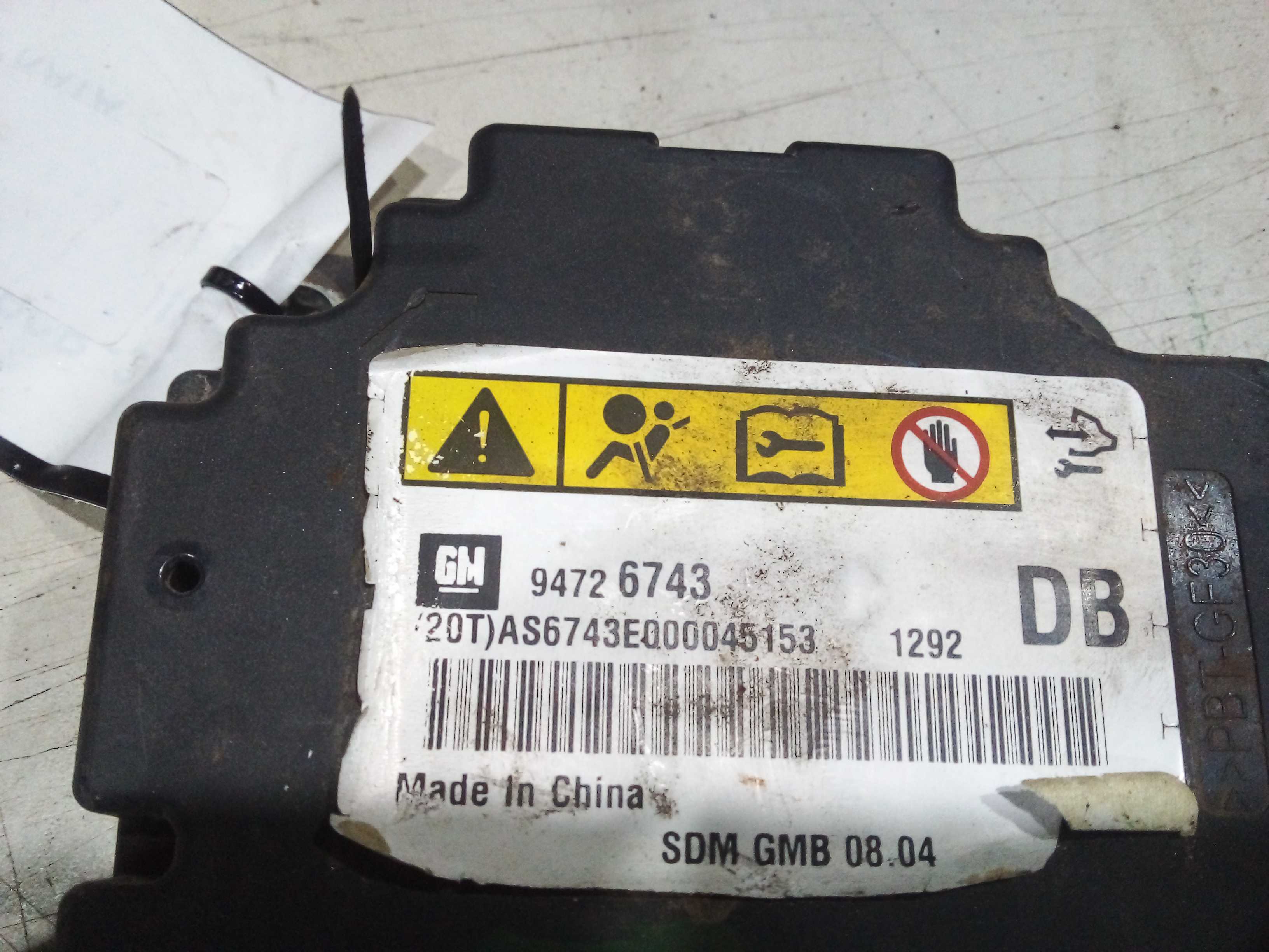 MODULO AIRBAG S10  2012 94726743 2