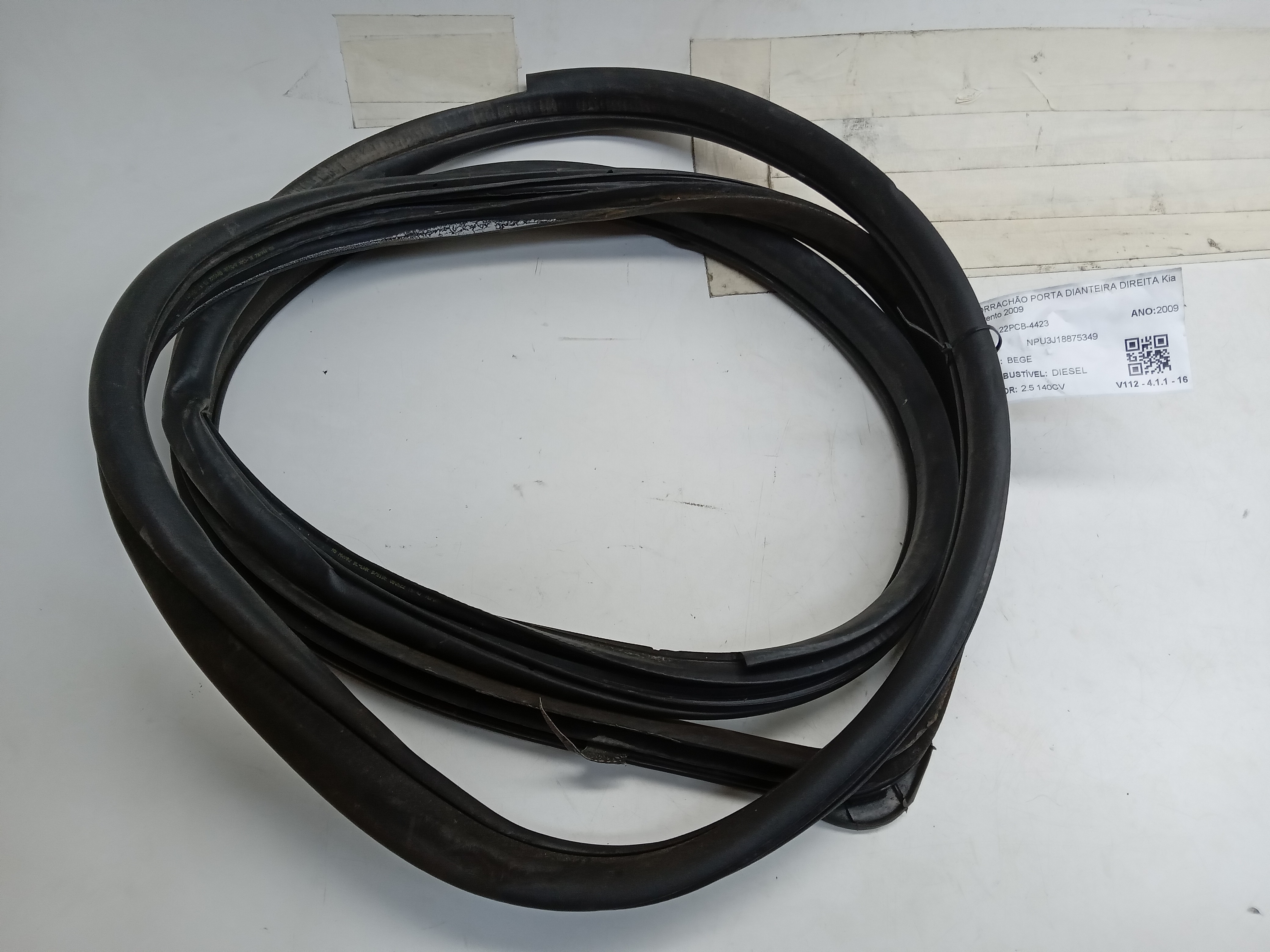 BORRACHÃO PORTA DIANT LD Kia Sorento 2009 2