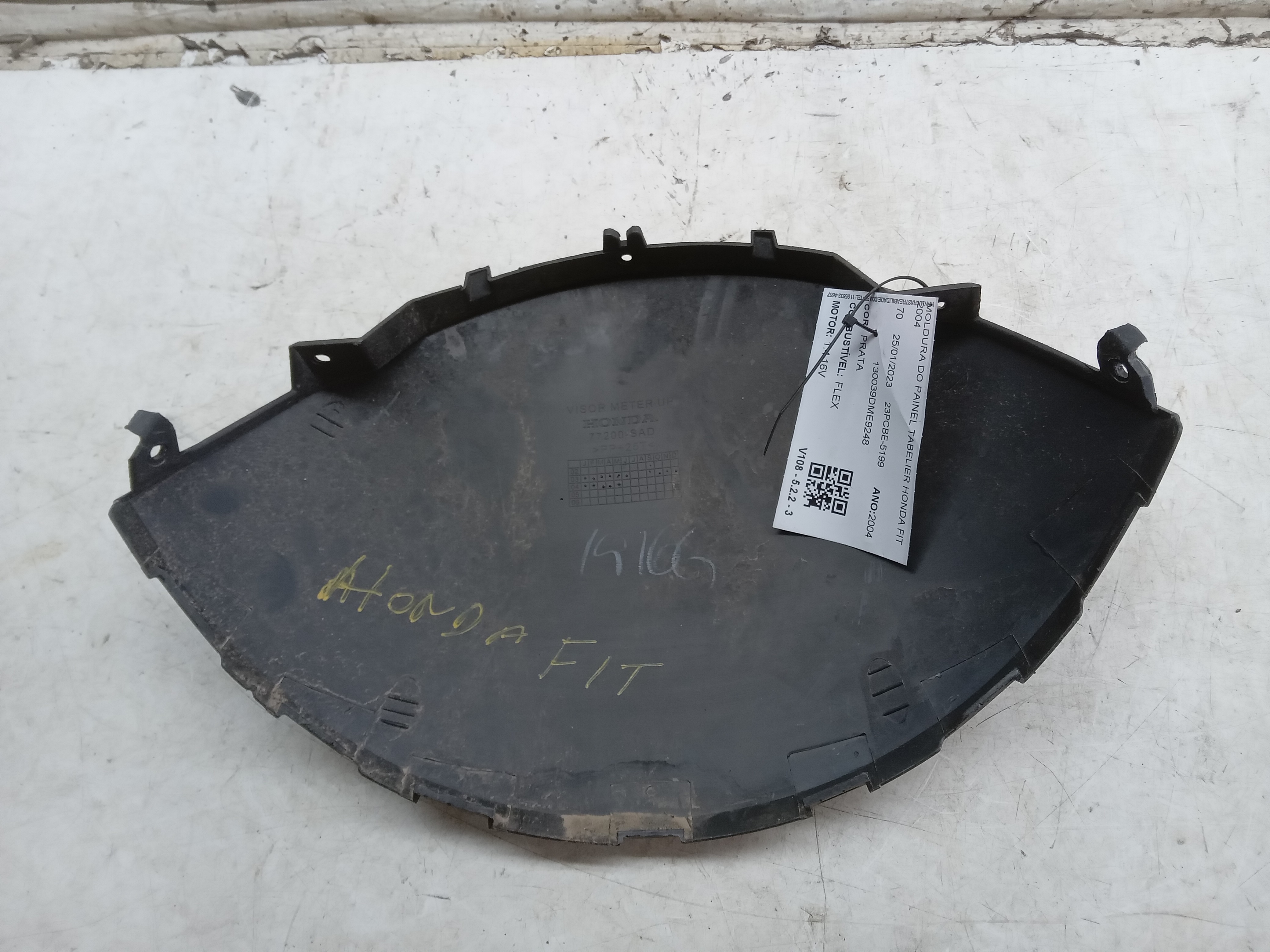 MOLDURA ACABAMENTO SUPERIOR PAINEL INSTRUMENTOS HONDA FIT 04 2