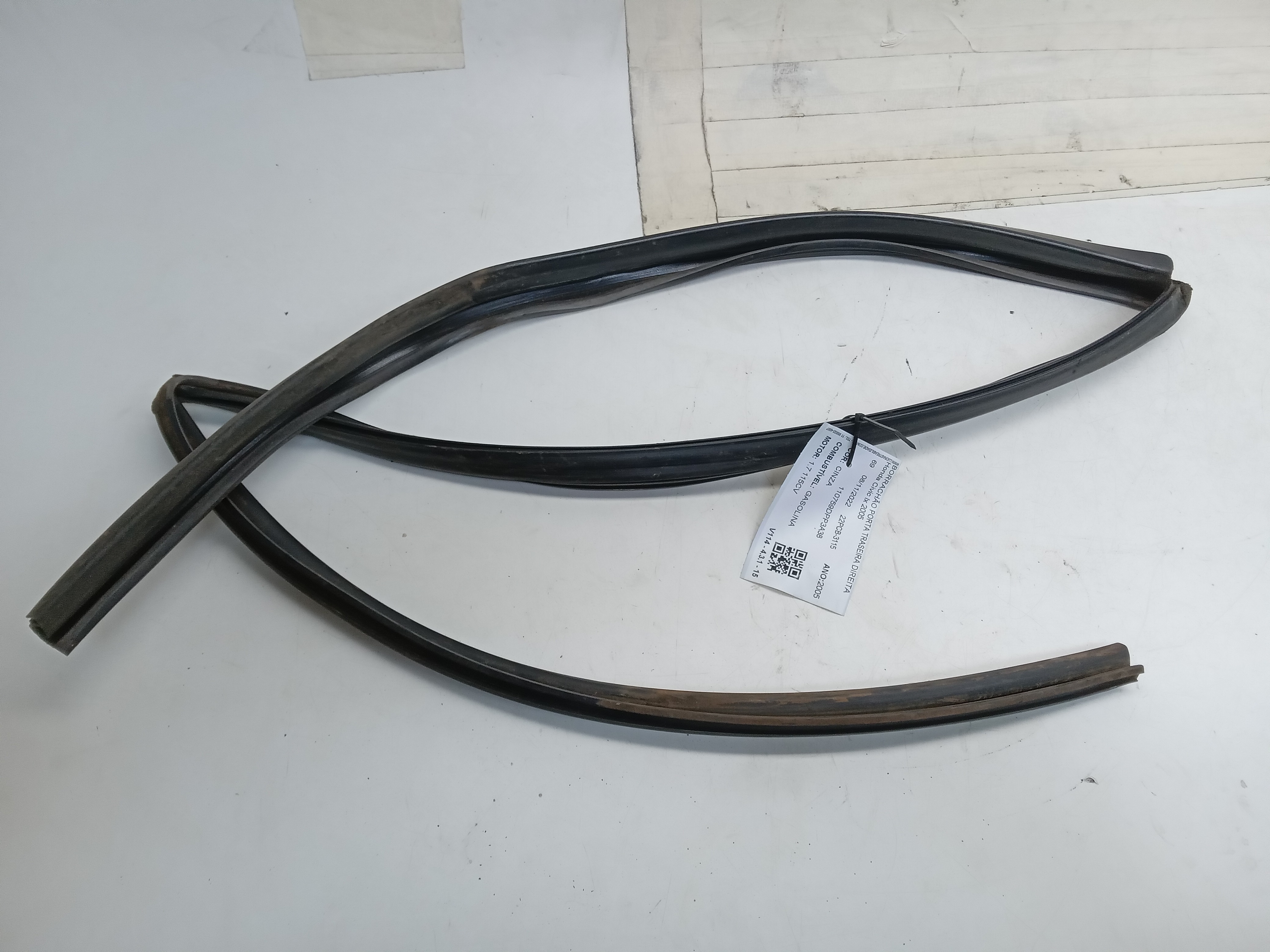 BORRACHA PORTA TRASEIRA LD Honda Civic lx 2005 1