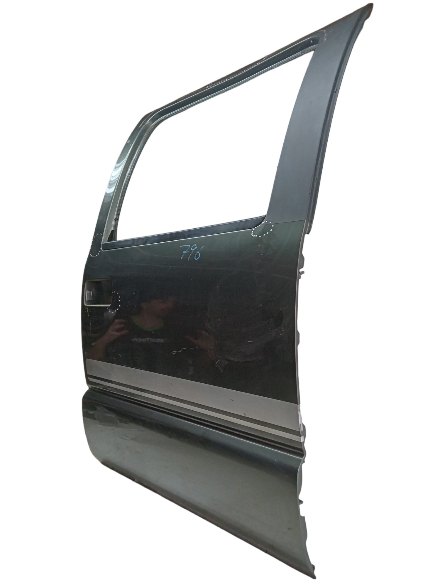 Porta Traseira Direita Chevrolet S10 2011 Para Recuperar Traseira Direito Verde 3