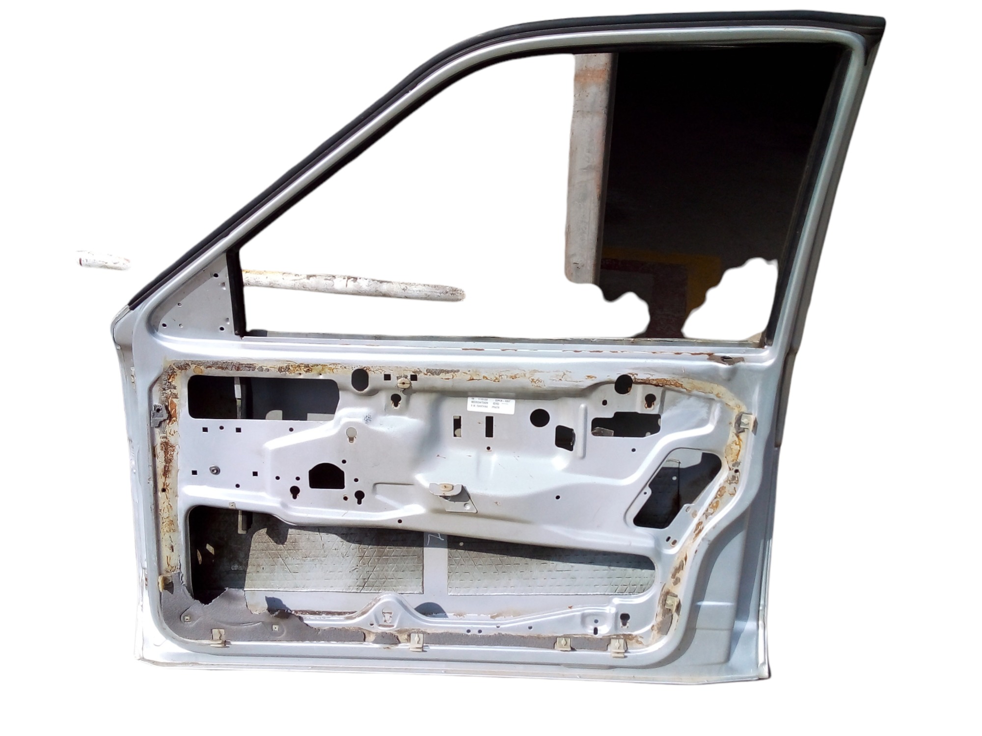 Porta Dianteira Direita Vw Santana 2003 P Pequeno Reparo Dianteira Direita Prateado 4