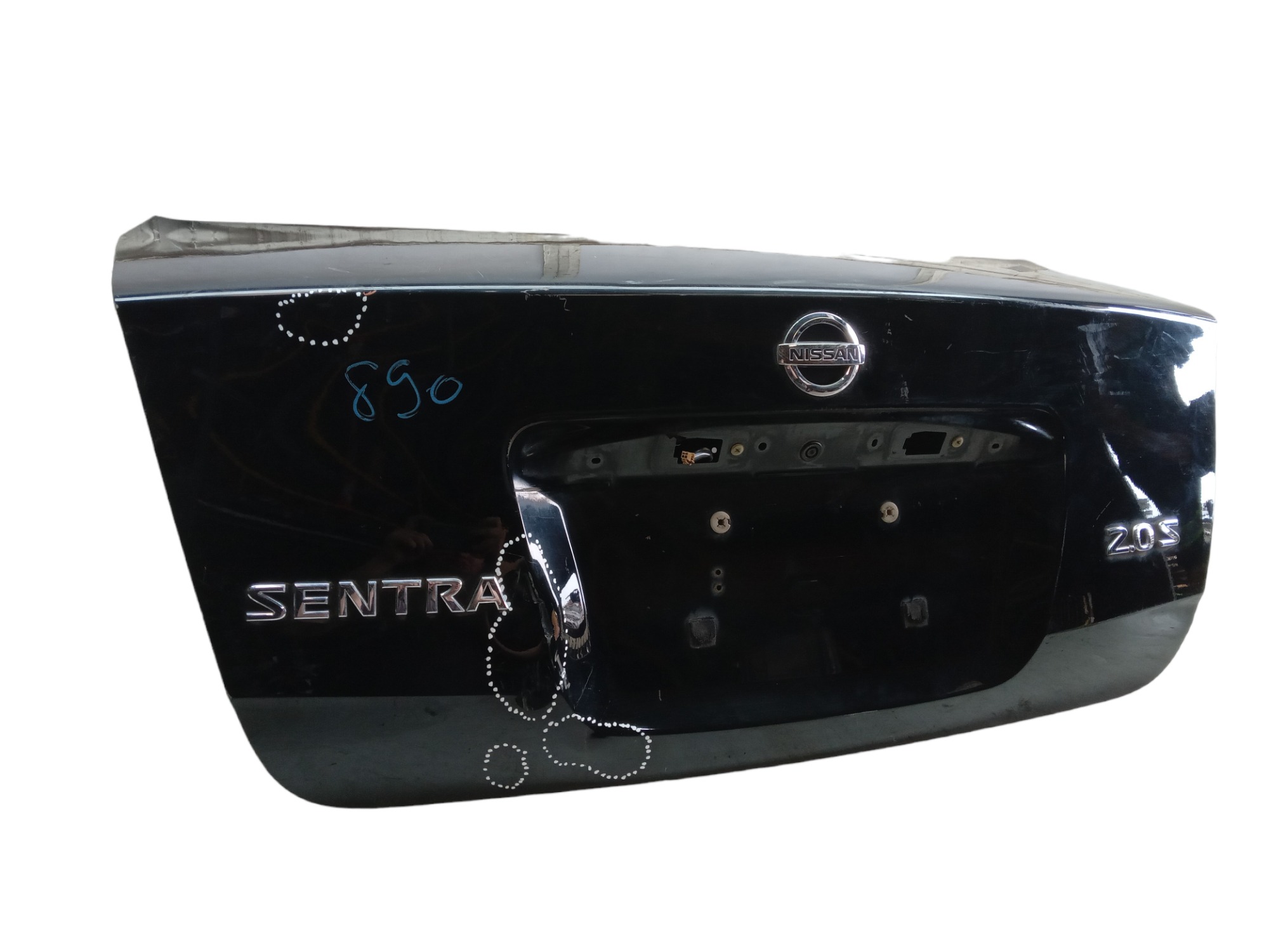Tampa Traseira Nissan Sentra 2008 Para Recuperar  Preta 2