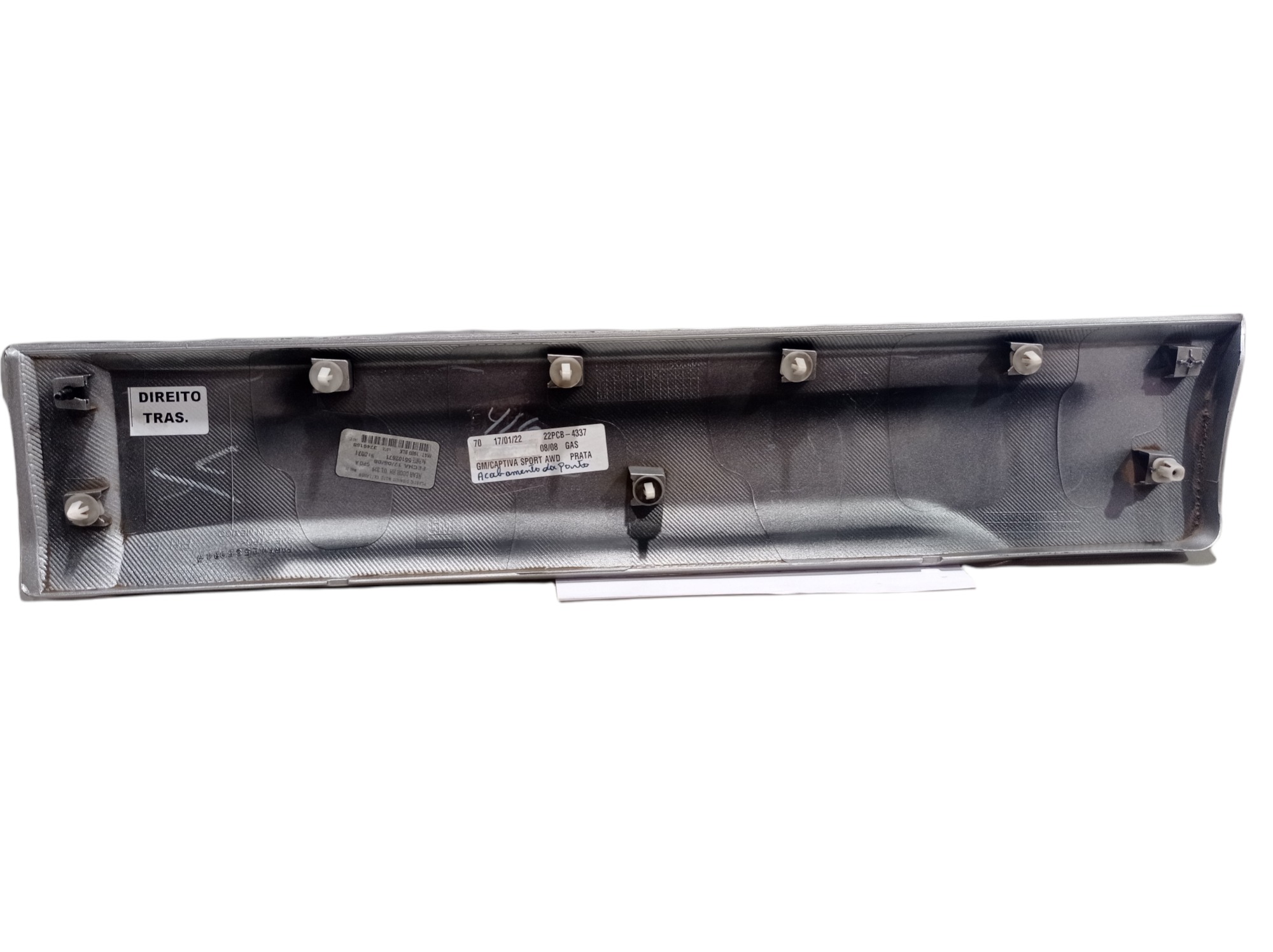 * Friso Moldura Porta Traseira Ld Gm Captiva 2008 A 2010 Prateado 3