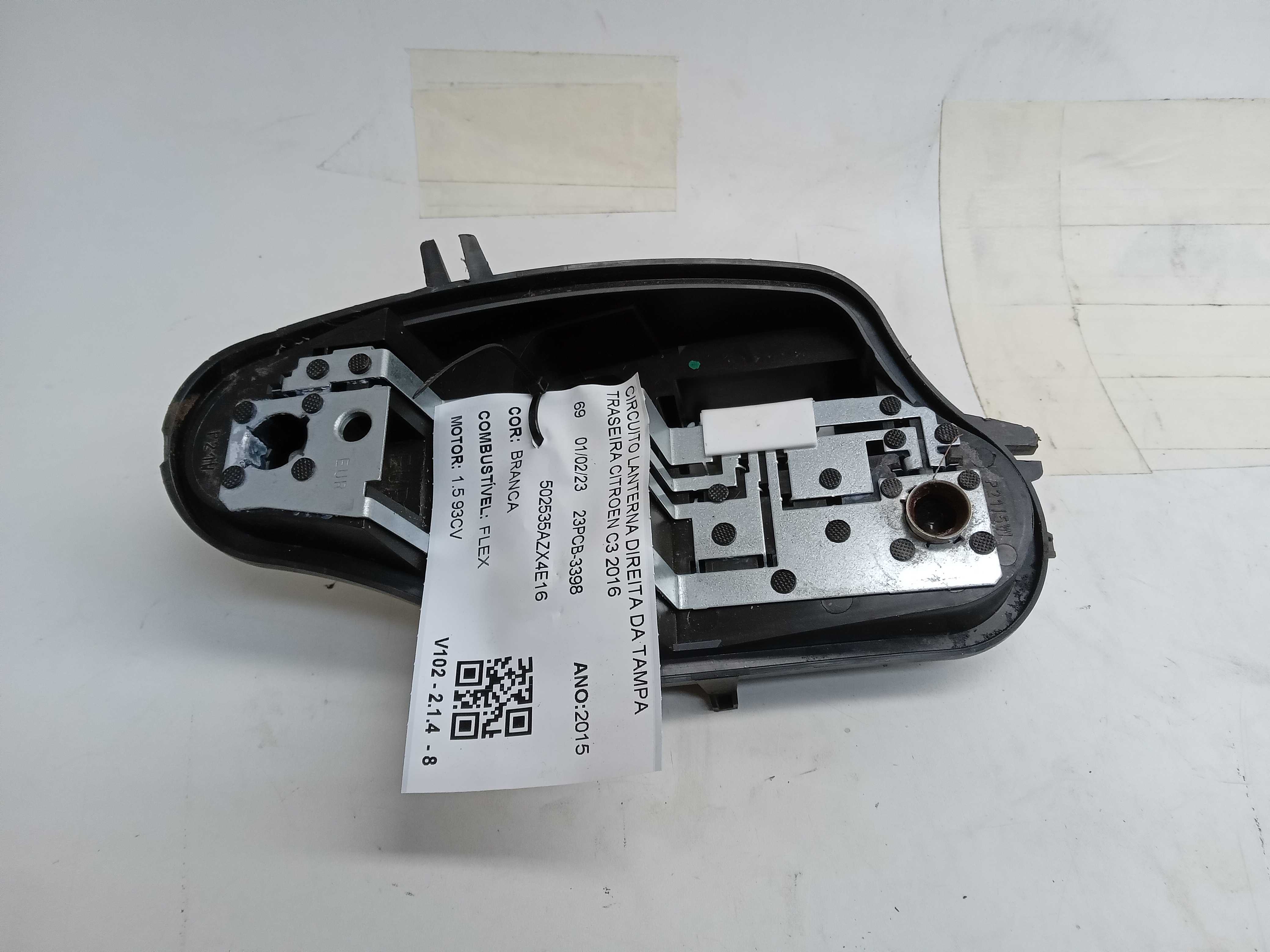 CIRCUITO LANTERNA DIREITA DA TAMPA TRASEIRA CITROEN C3 2016