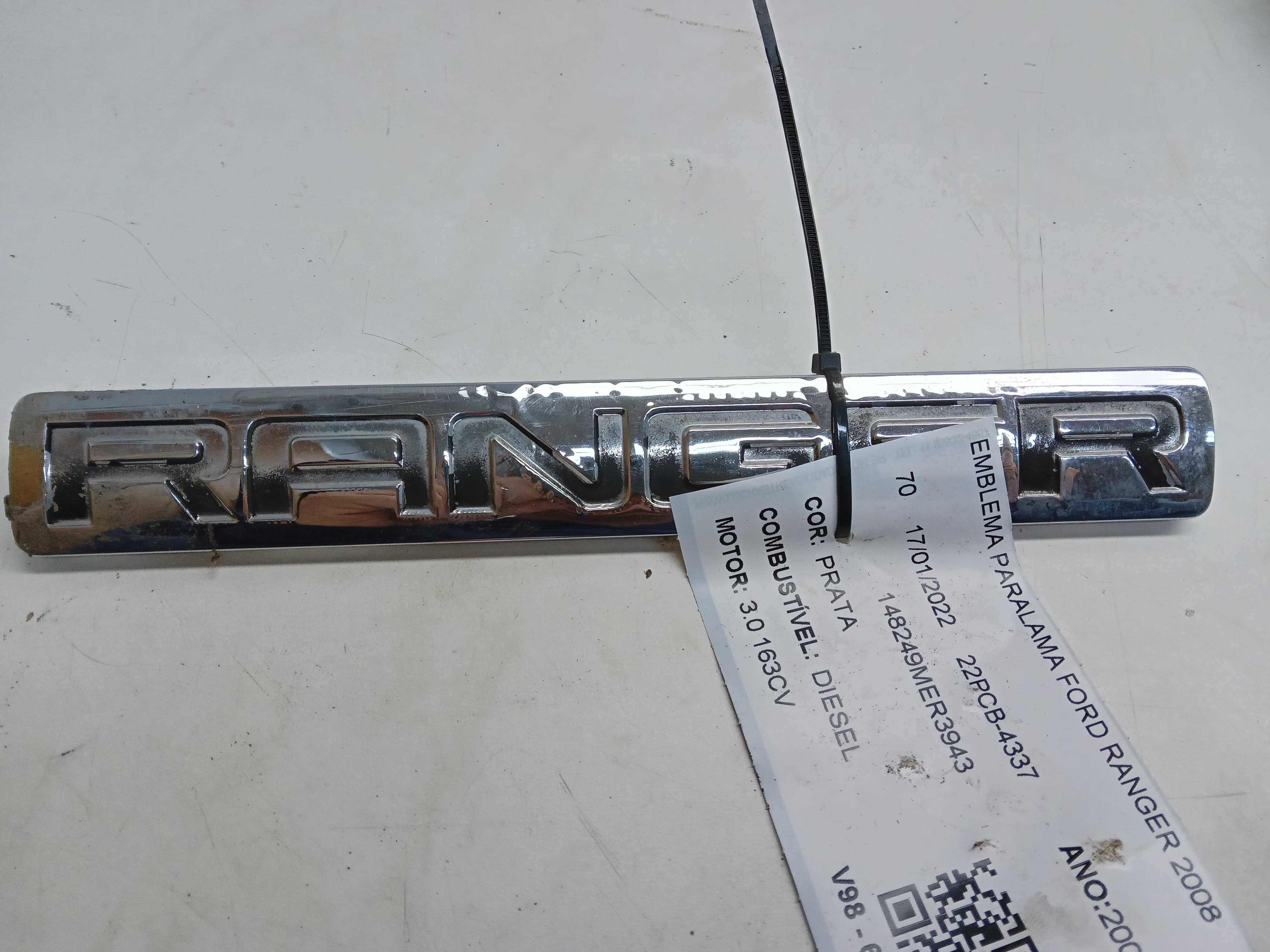 EMBLEMA PARALAMA FORD RANGER 2008 2