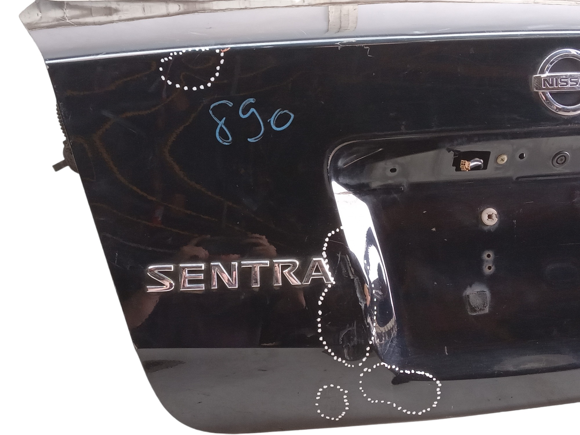 Tampa Traseira Nissan Sentra 2008 Para Recuperar  Preta 8