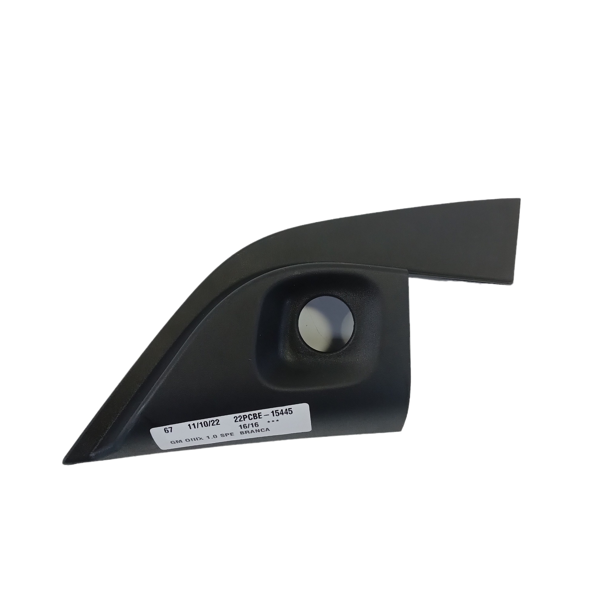 52095751 Moldura Interna Retrovisor Esq Gm Onix 2016 Preto 1