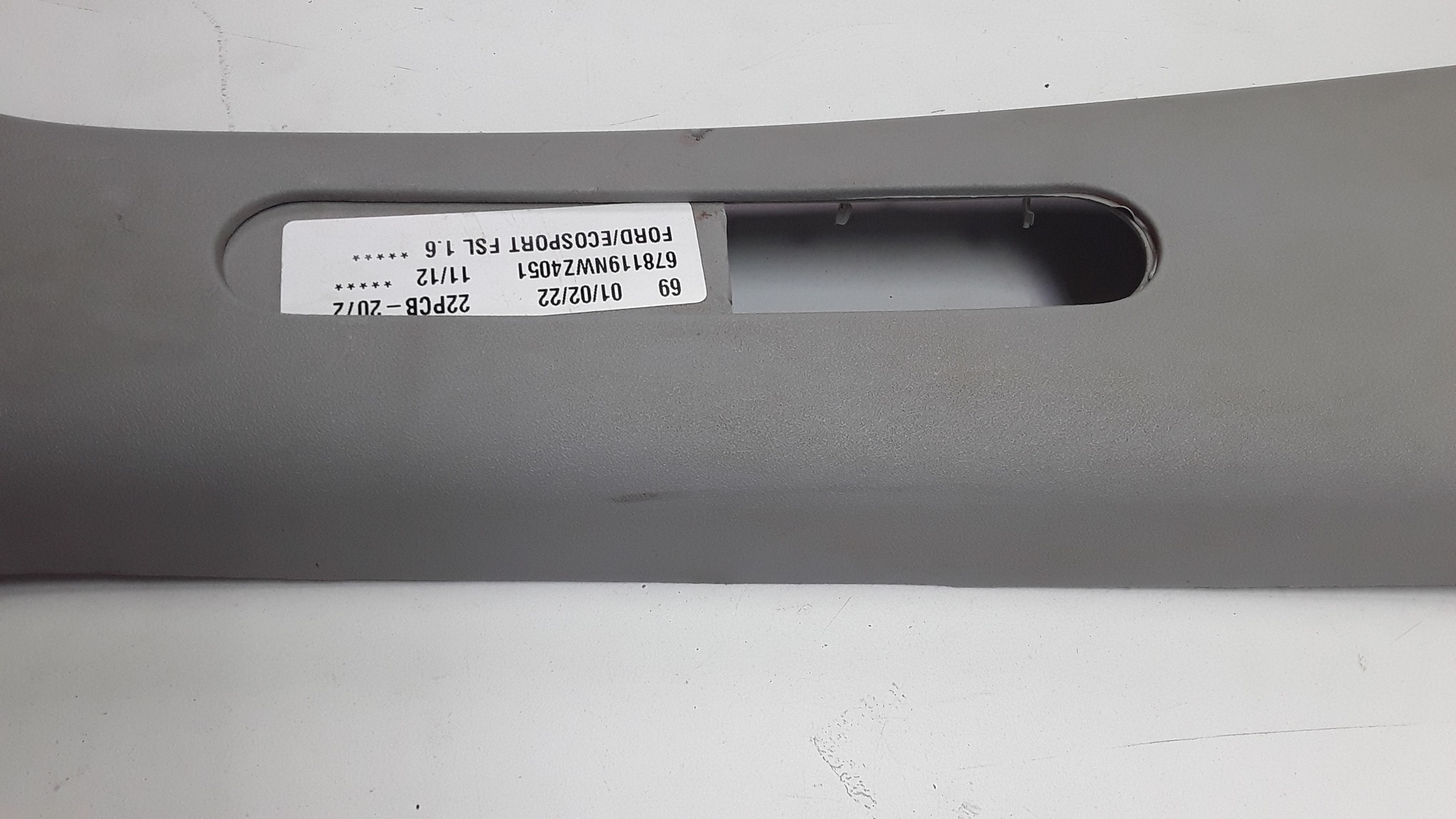Moldura Superior Coluna Esquerda Cinza Ecosport 2011/12 4