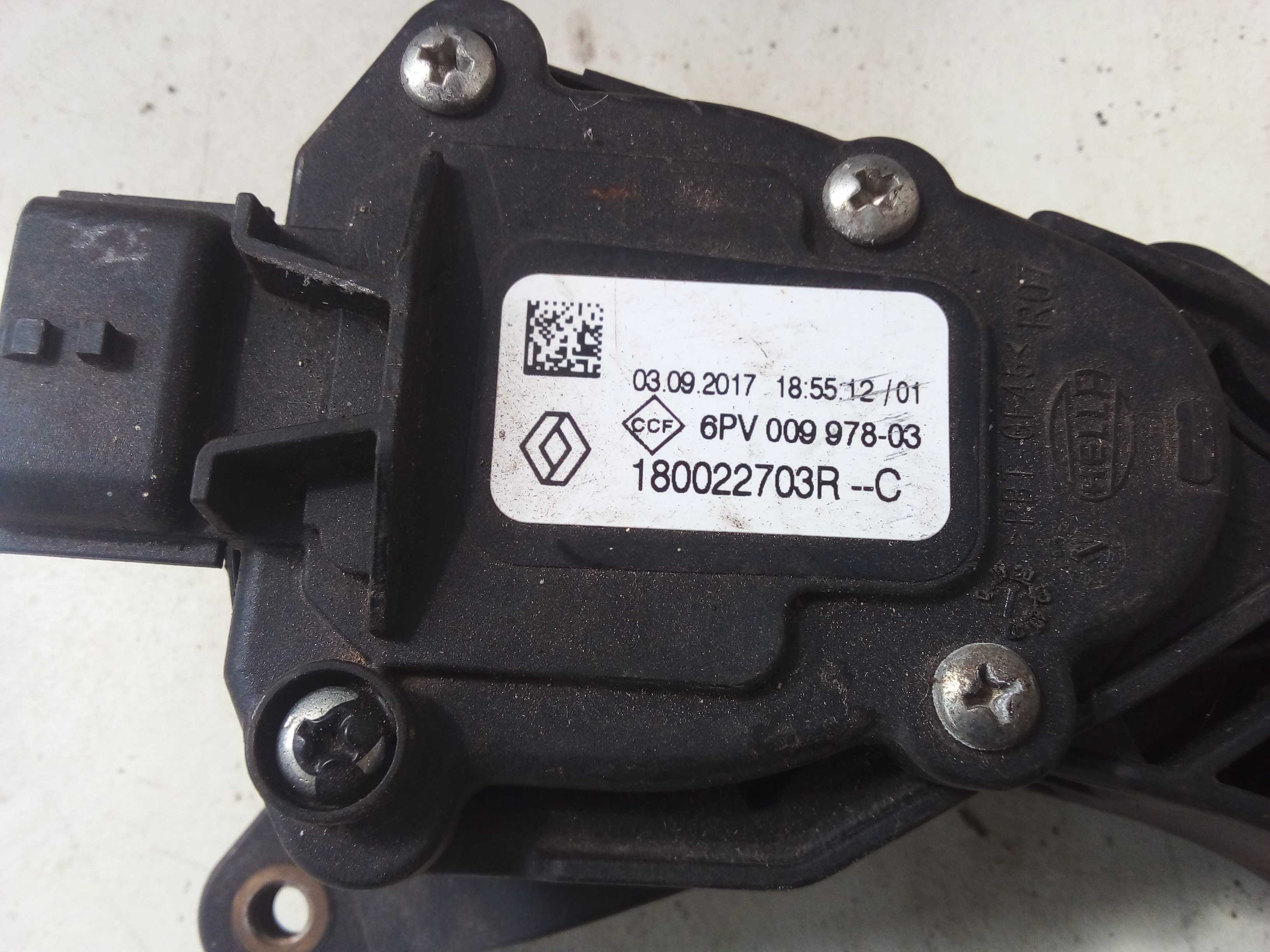 PEDAL ACELERADOR DUSTER 2017 MOTOR 1.6  6PV00997803 2