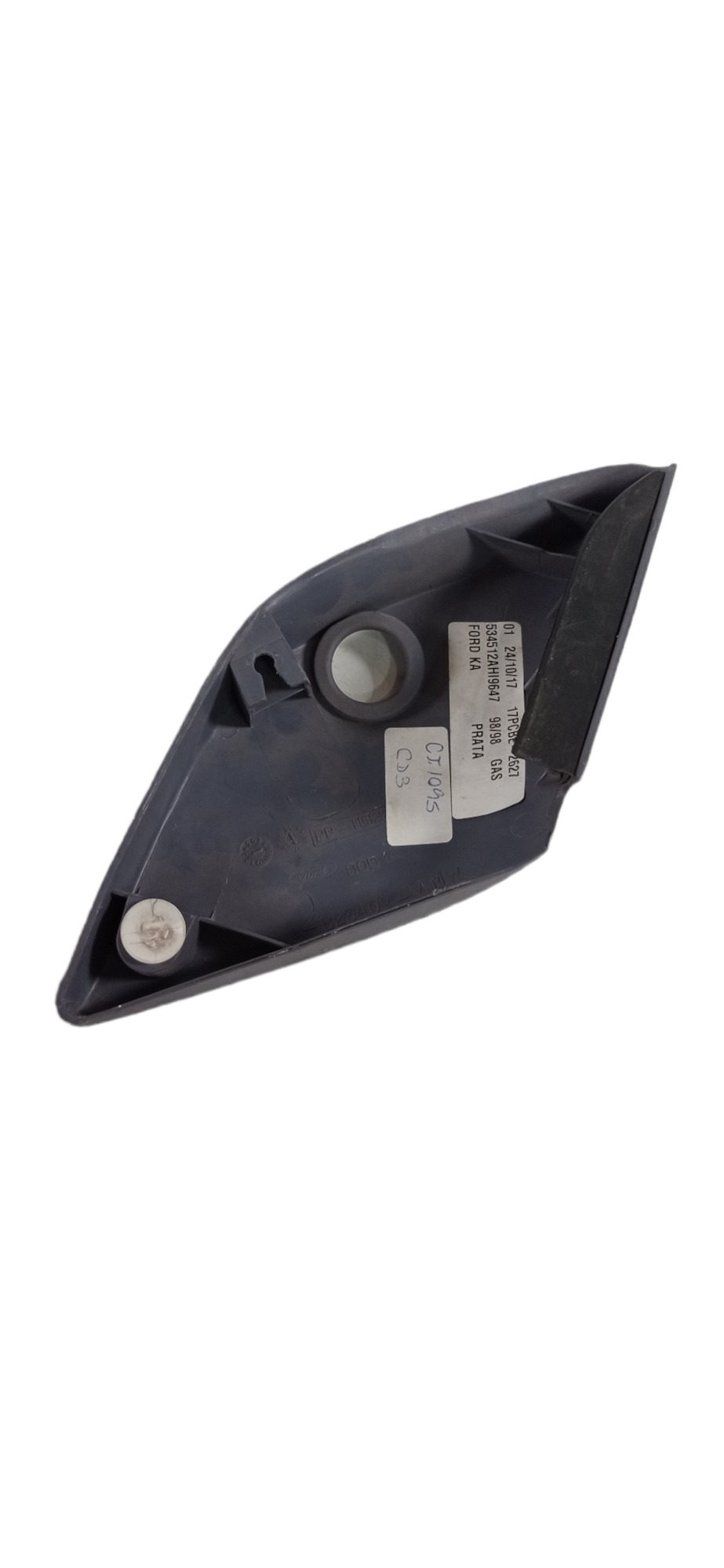 Acabamento Interno Retrovisor Esquerdo Ford Ka 1998  Cinza 4