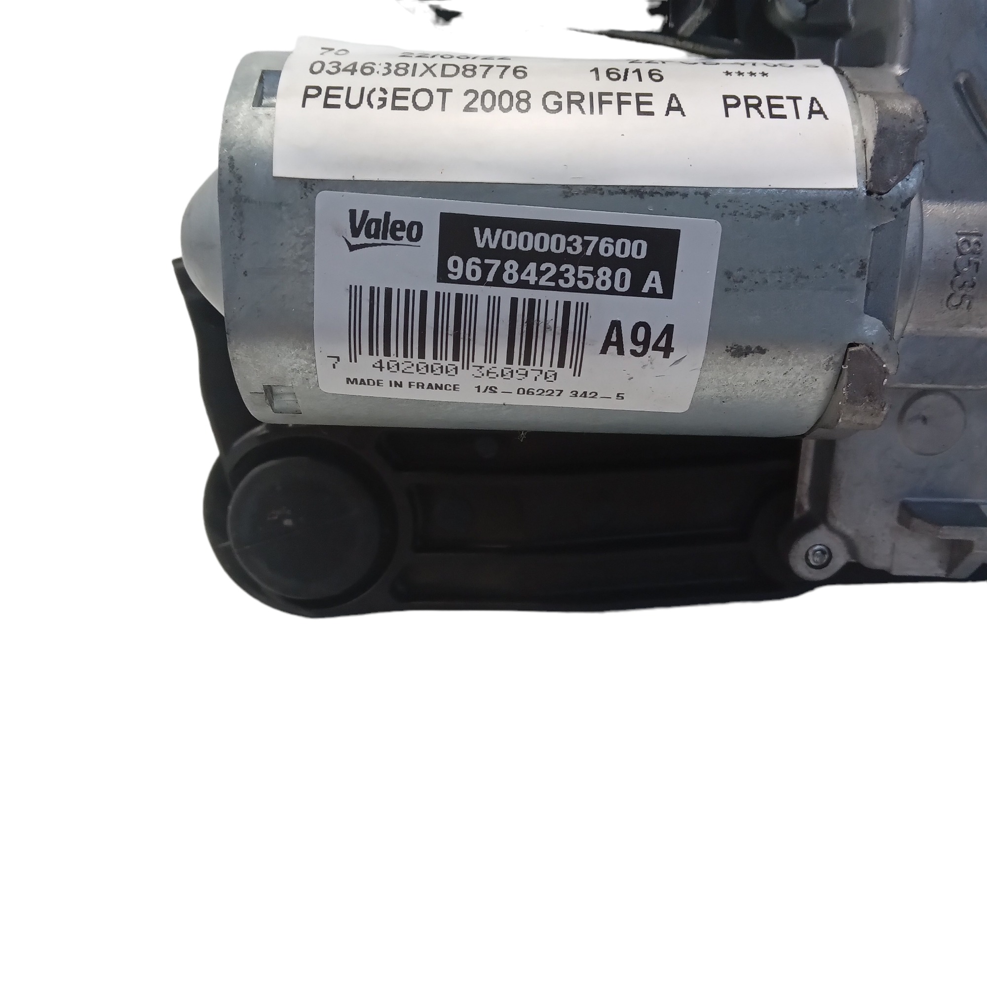 Motor Limpador Vidro Traseiro Peugeot 2008 Griffe 2016 4