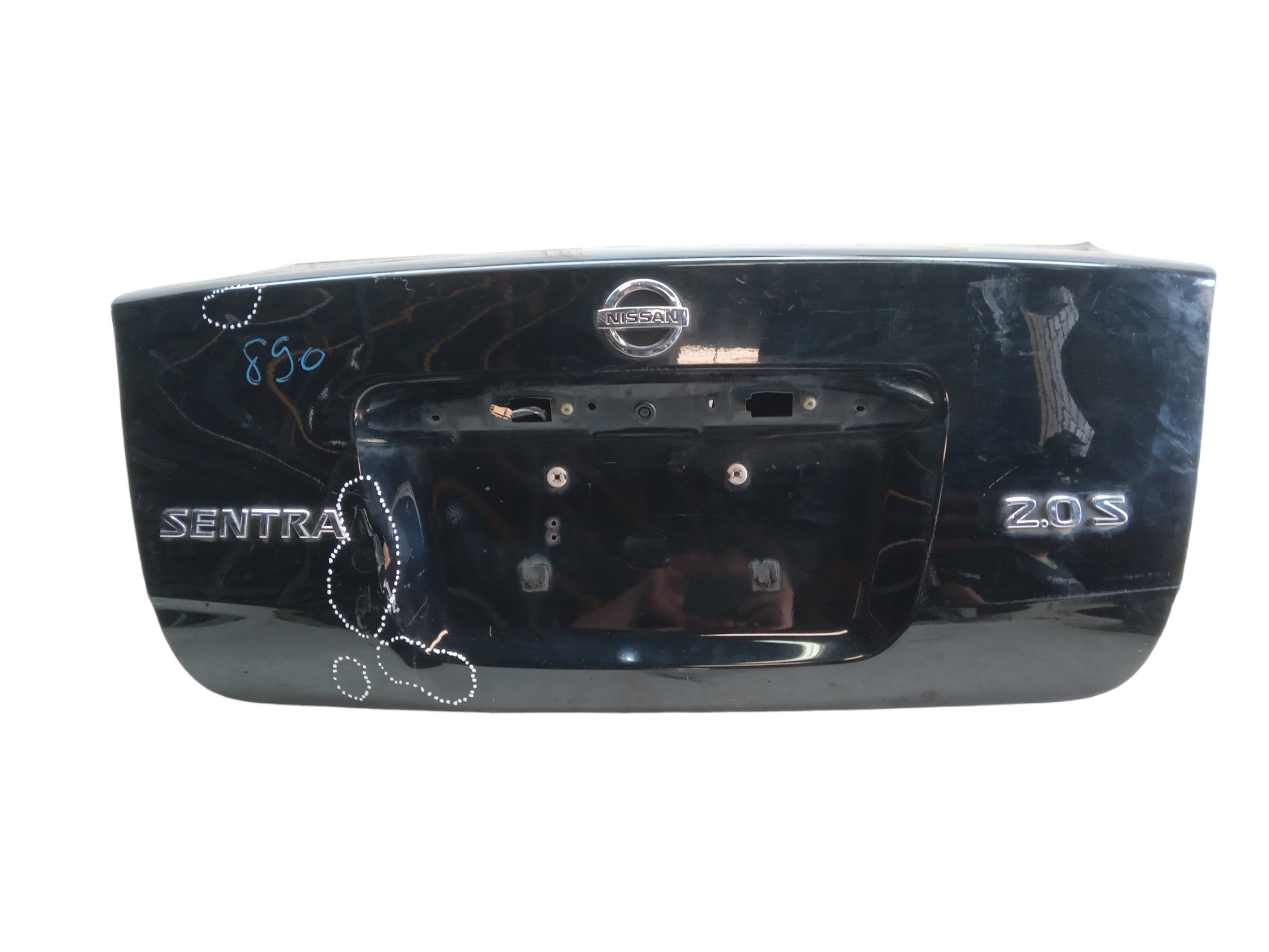 Tampa Traseira Nissan Sentra 2008 Para Recuperar  Preta 1