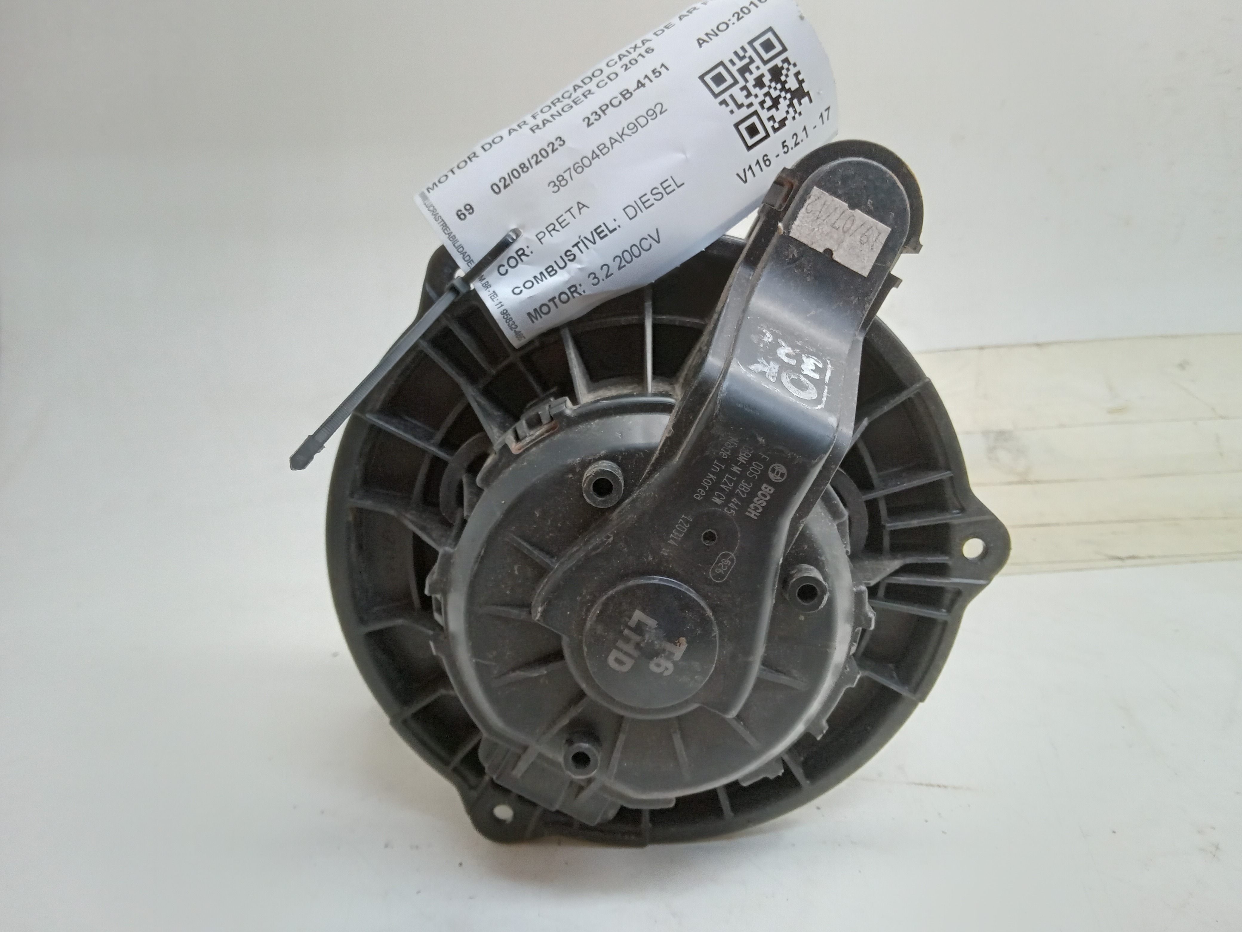 MOTOR AR FORÇADO FORD RANGER CD 2016 3