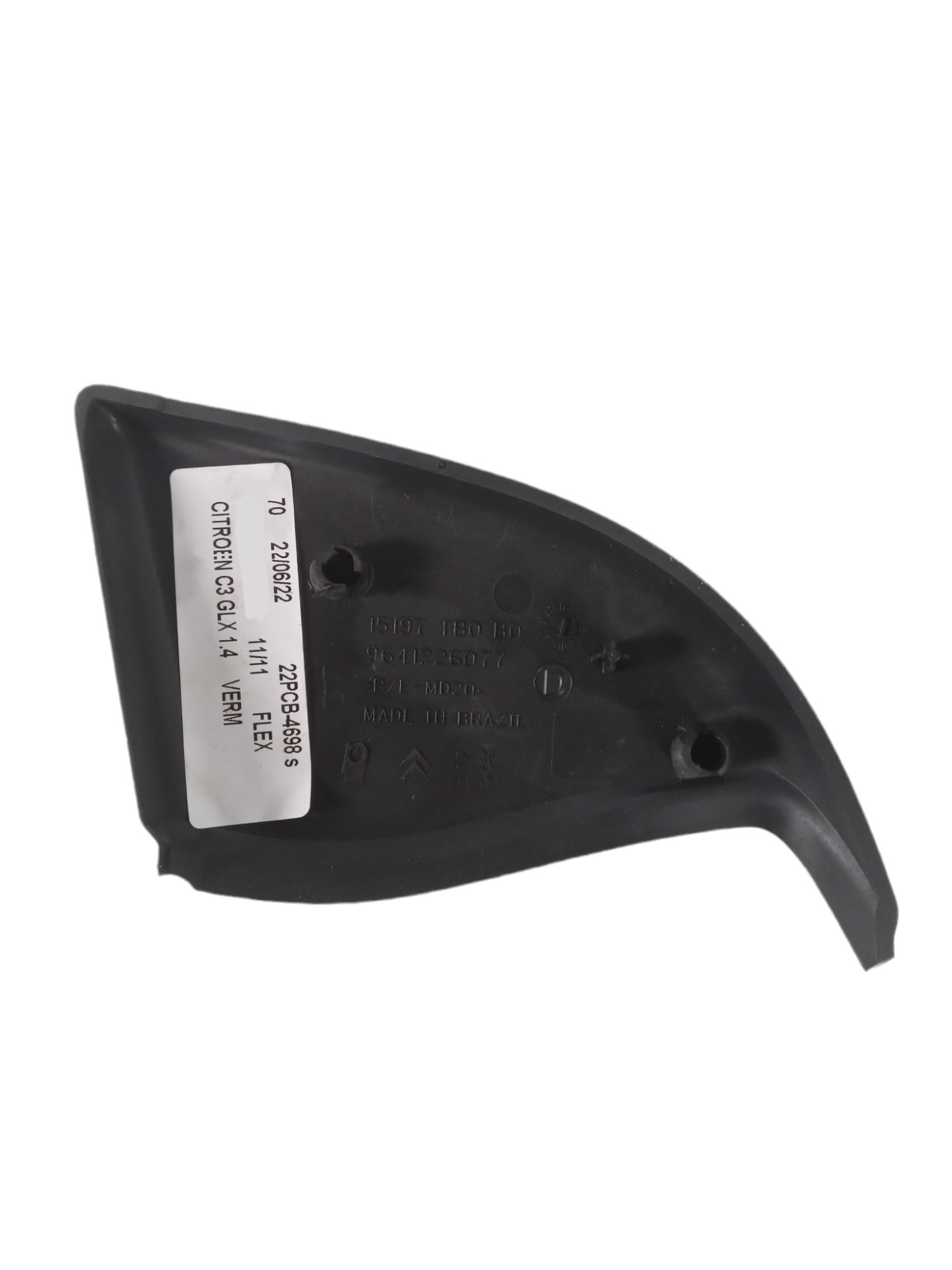 9641226077 Acabamento Int Retrovisor Dir Citroen C3 2004/12 2