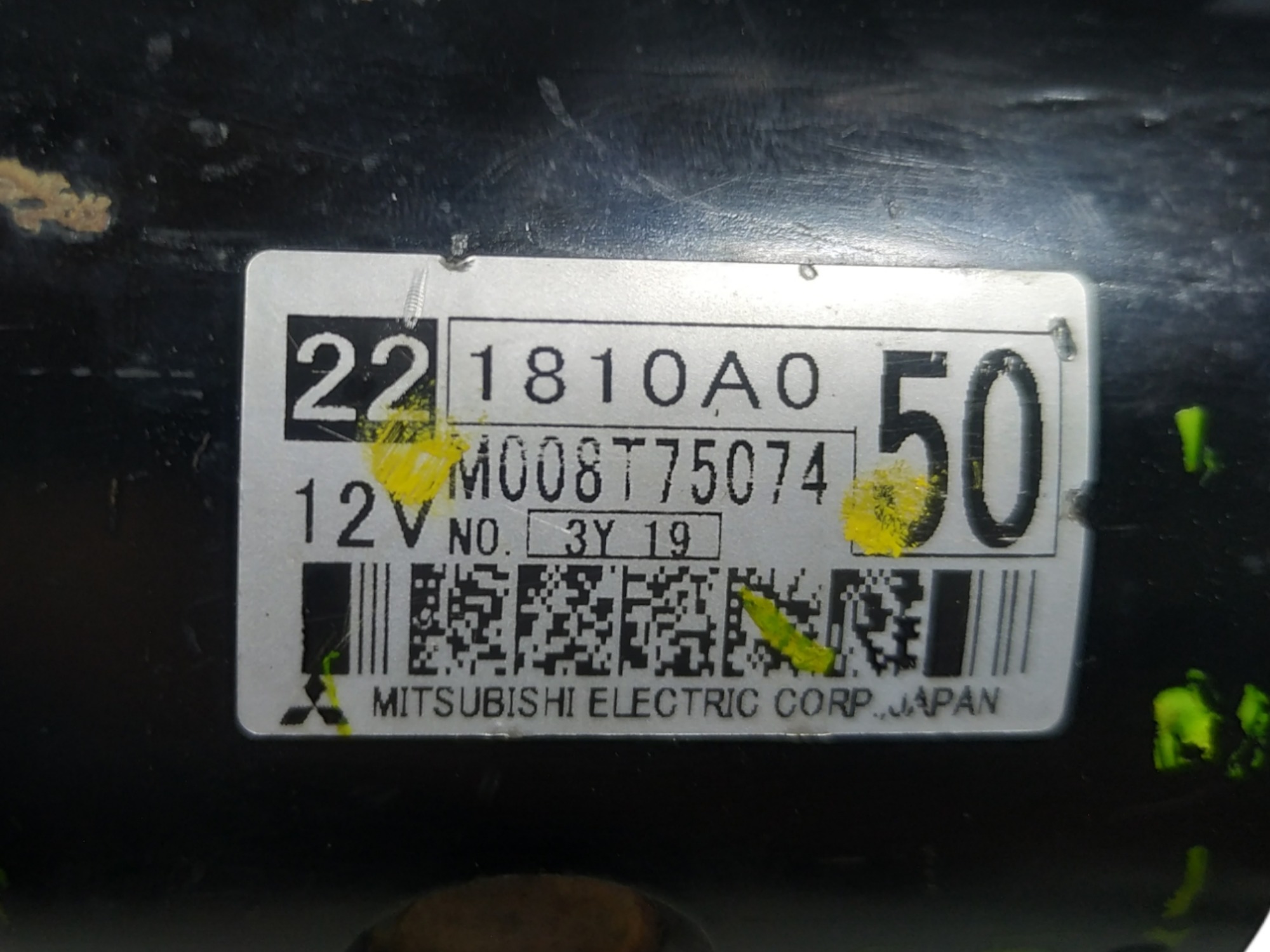 Motor  Arranque Mitsubishi Pajero 2.8 2004 V319  M008t75074 9