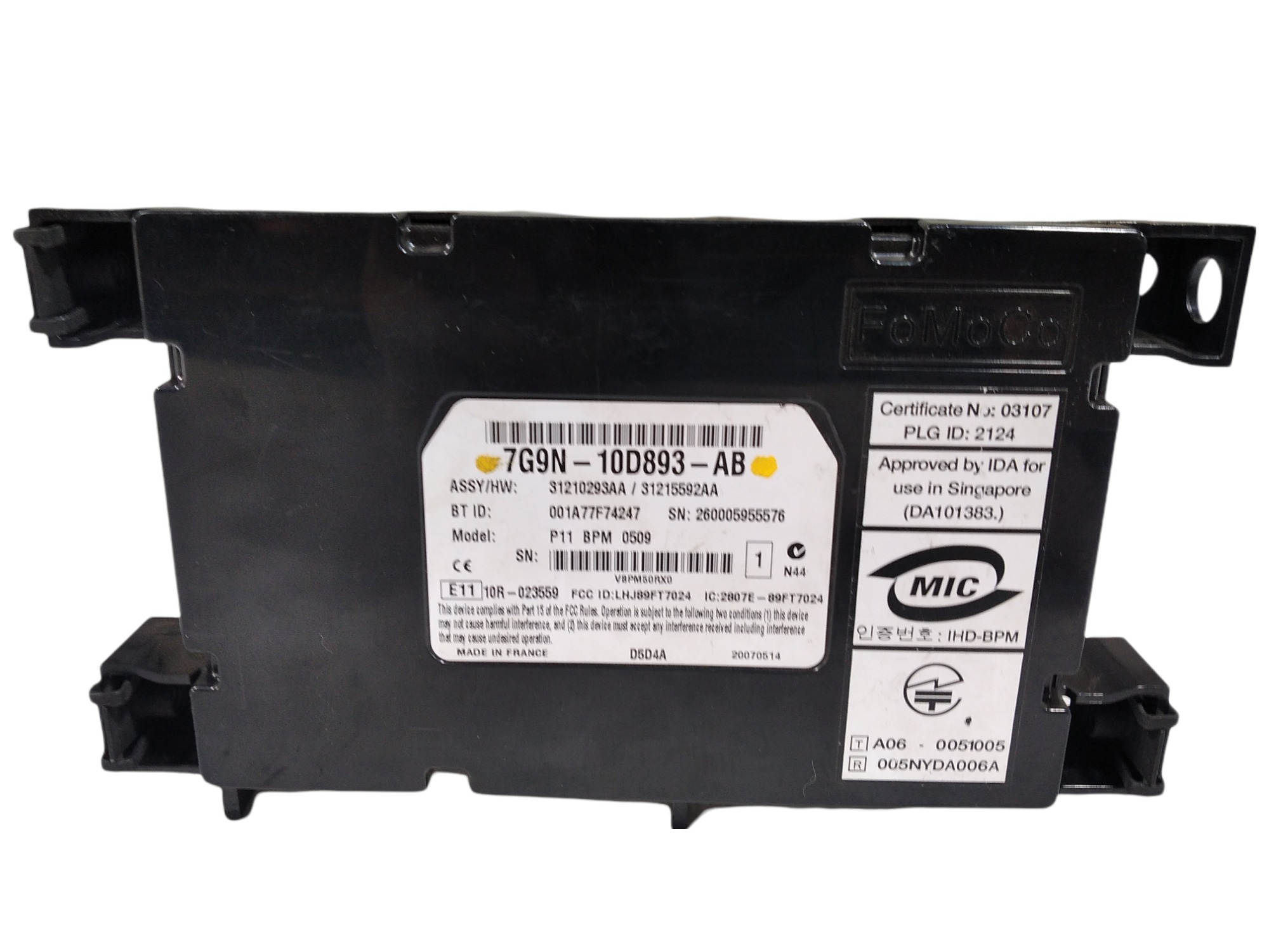 Módulo Bluetooth Volvo Xc70 2007 V64 7g9n10d893ab 2
