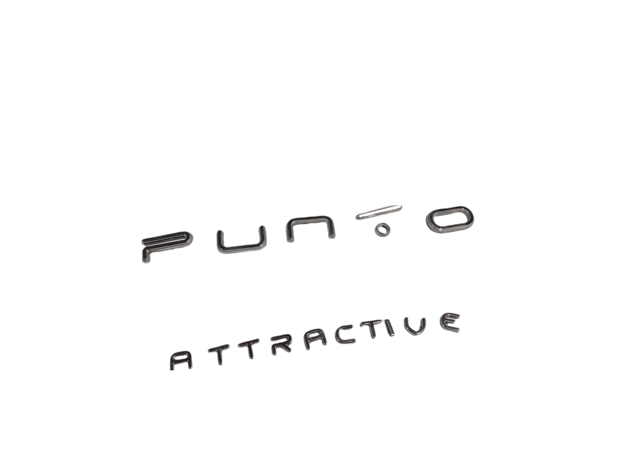 Emblema Fiat Punto Attractive 2014 V290 Prateado 1