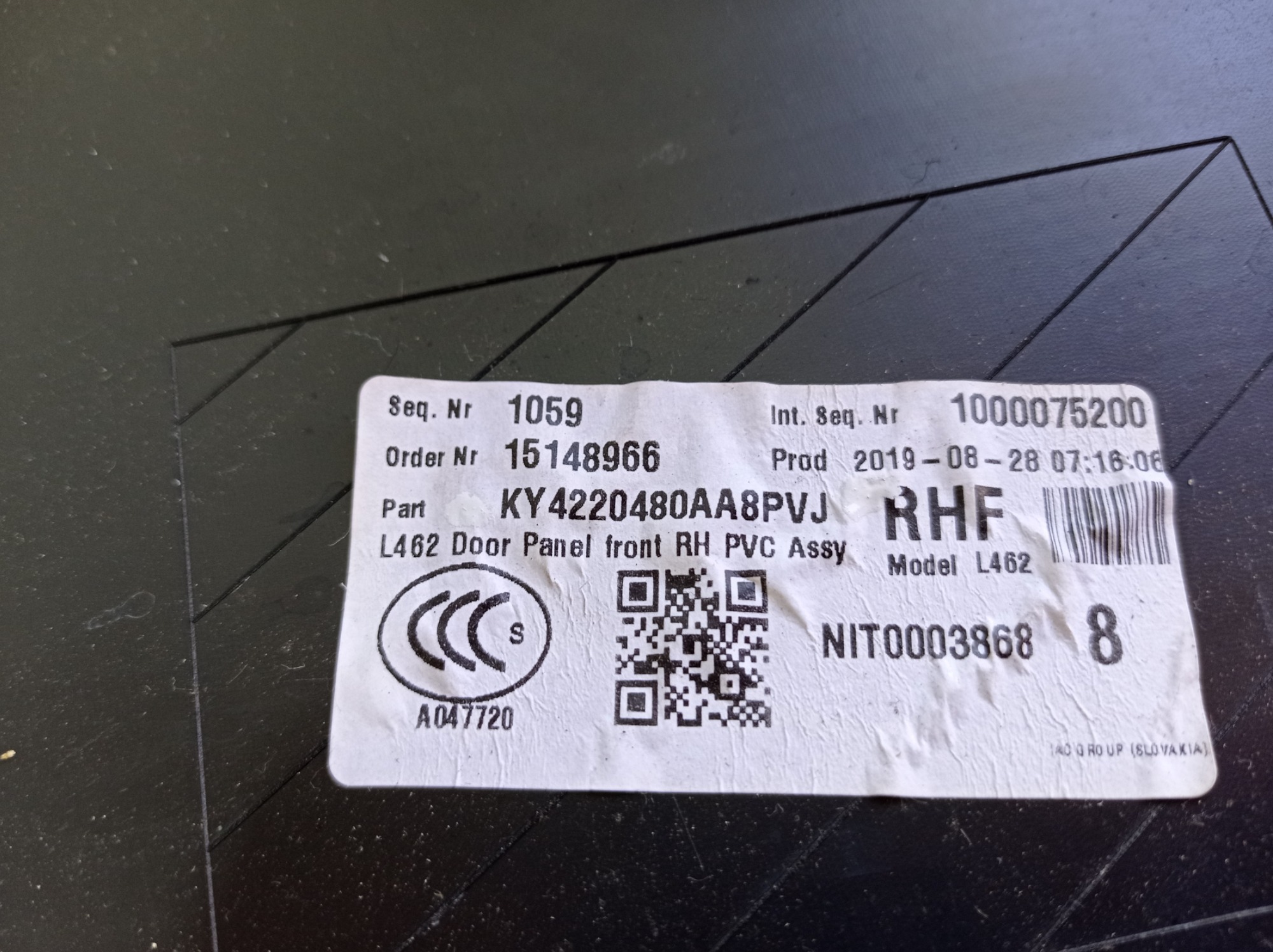 Forro Porta Dianteira Direita Discovery 5 2019 V562 Preto 1