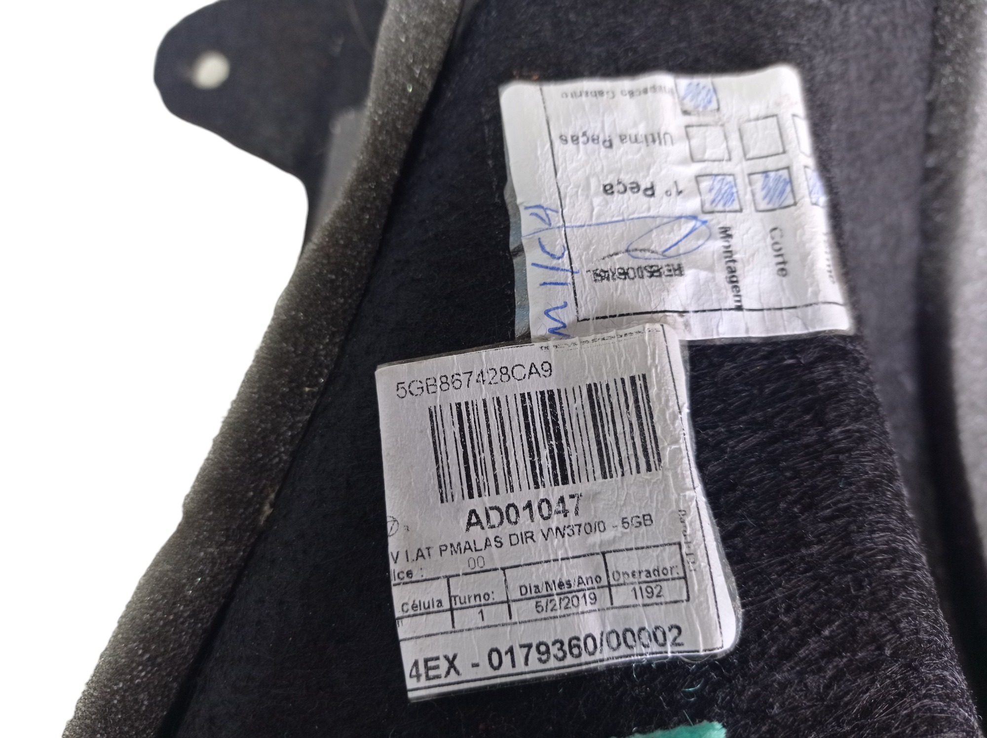 Acabamento Direito Porta Mala Vw Golf Gti 2019 V563 7