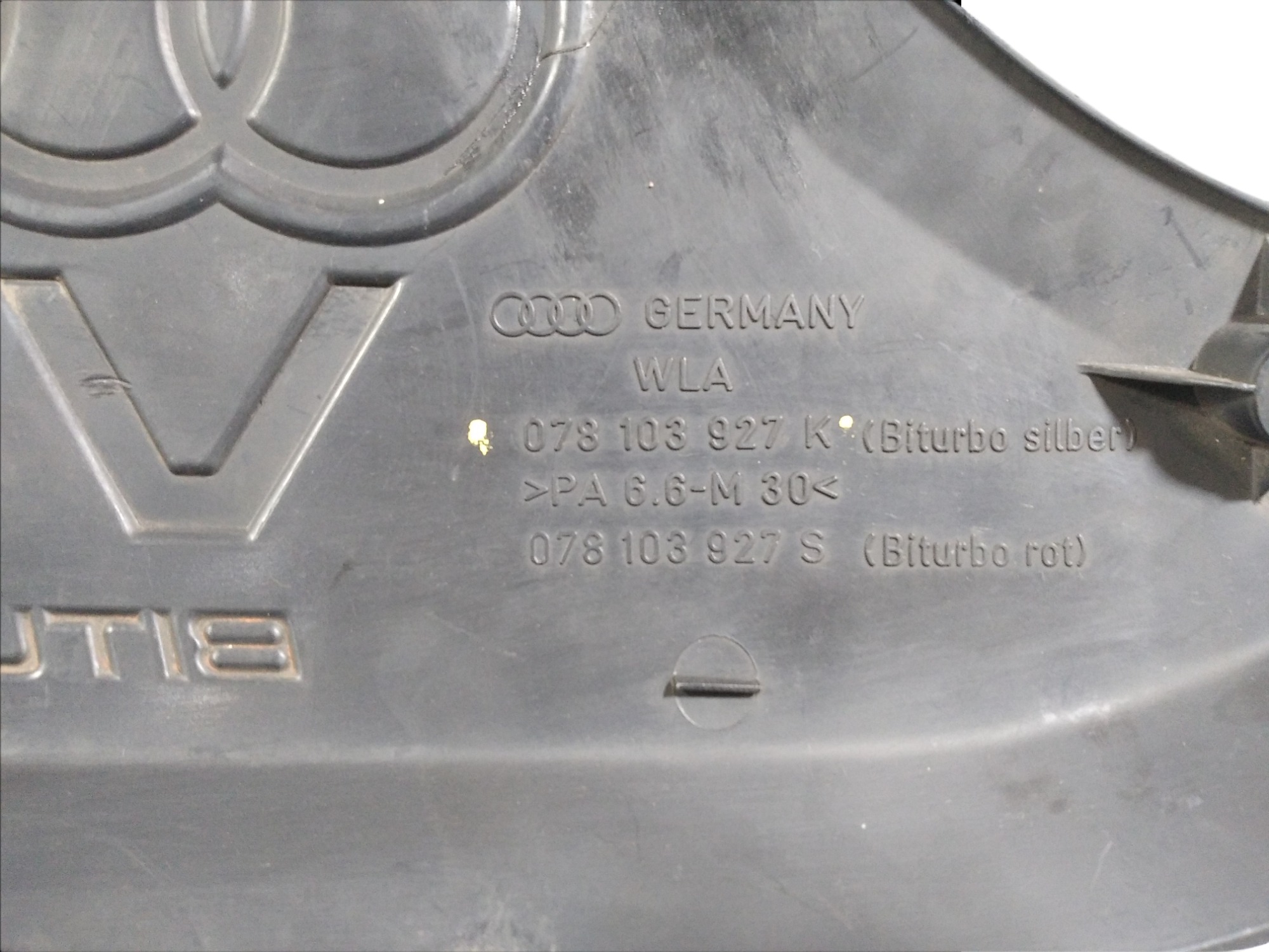 Capa Motor Central Audi A6 V6 Biturbo 2001 V261 078103927k 9