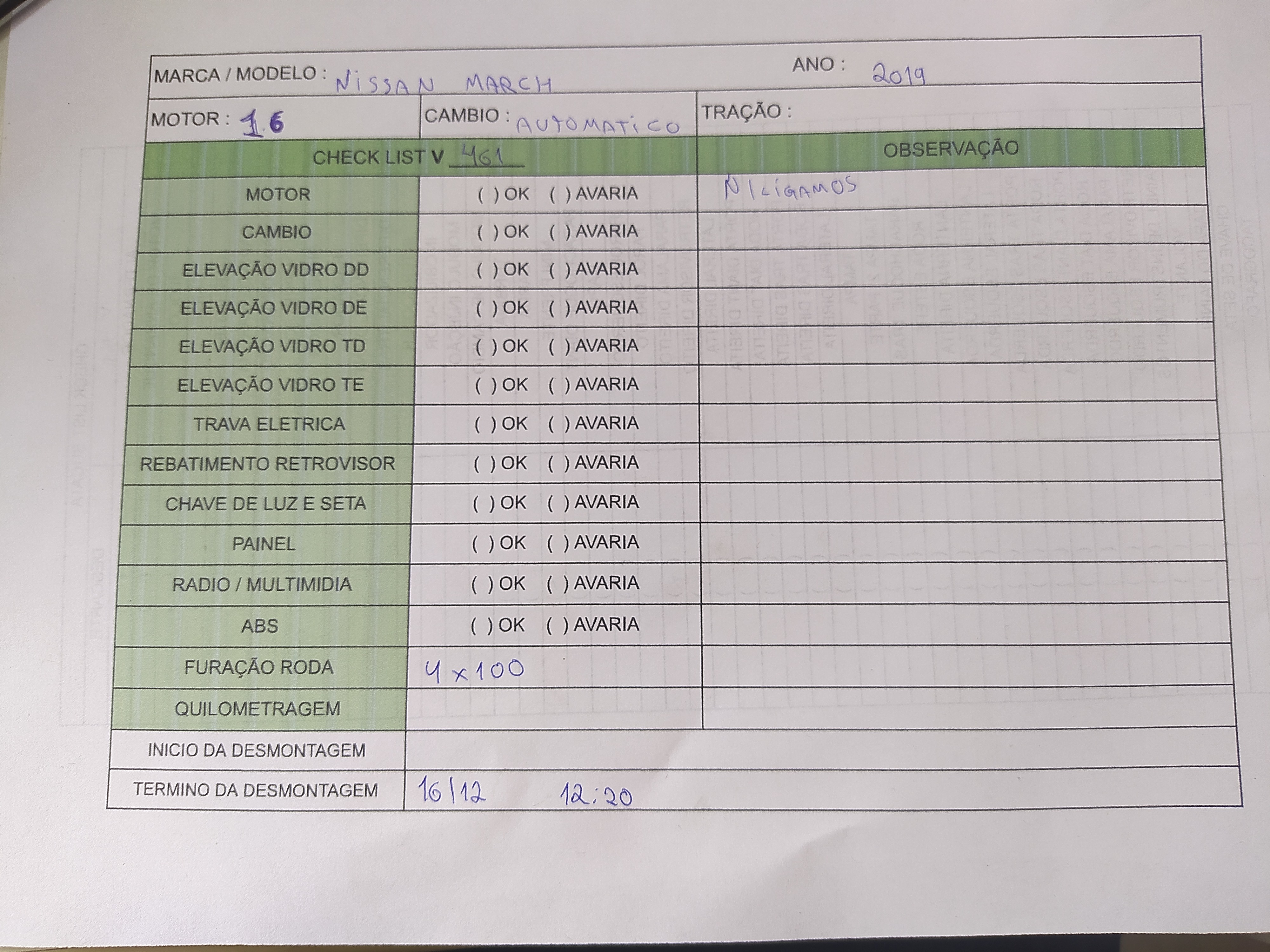 Nissan march 1.6 2019 v461 informações gerais 1