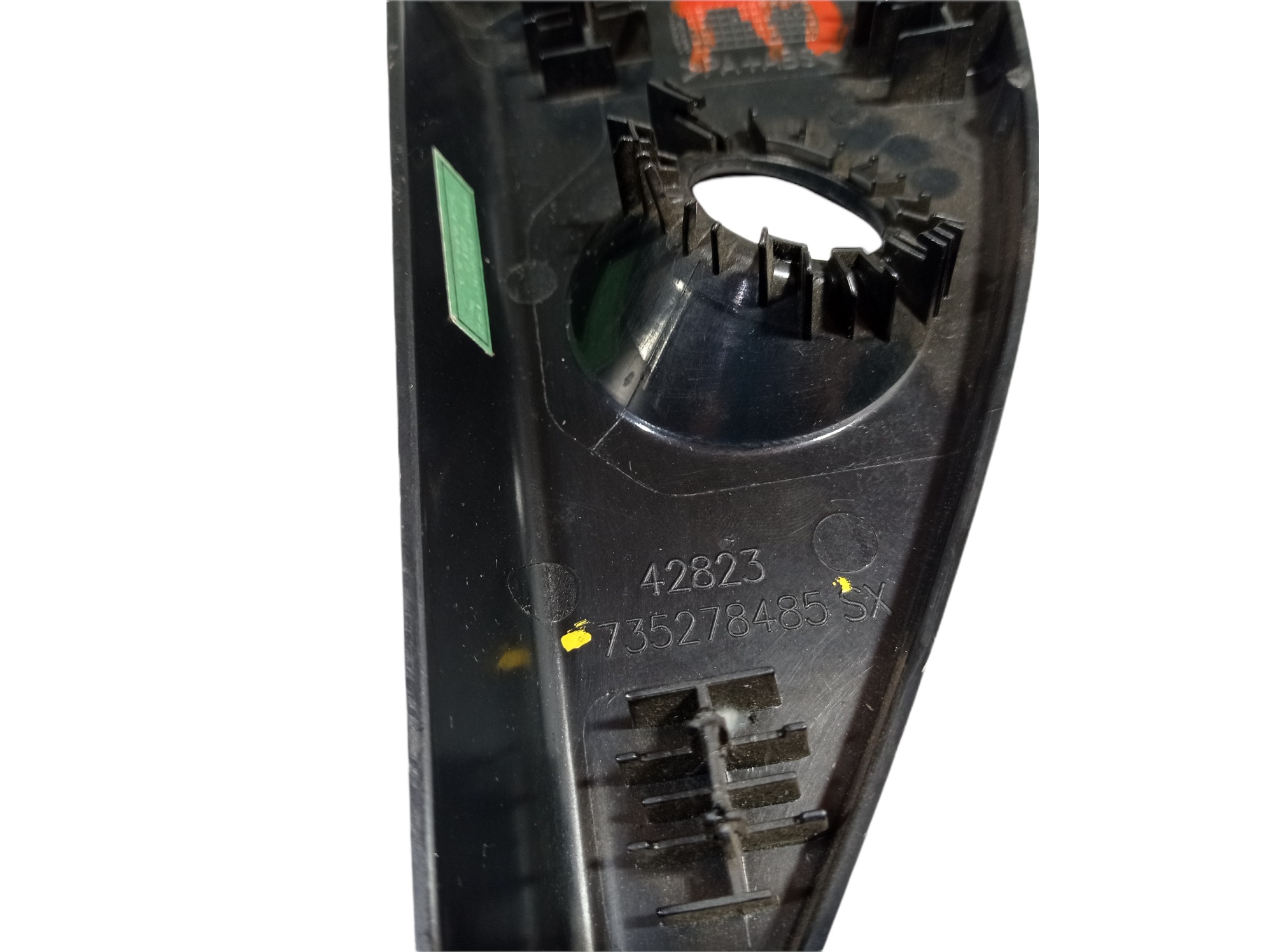 Acabamento Interno Retrovisor Esquerdo Fiat Stilo 2003 V277 Preto 6