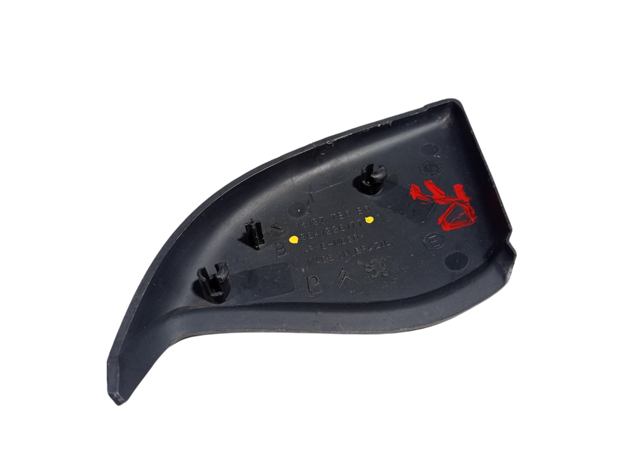 Acabamento Retrovisor Esquerdo Citroen C3 2008 V244 Preto 4